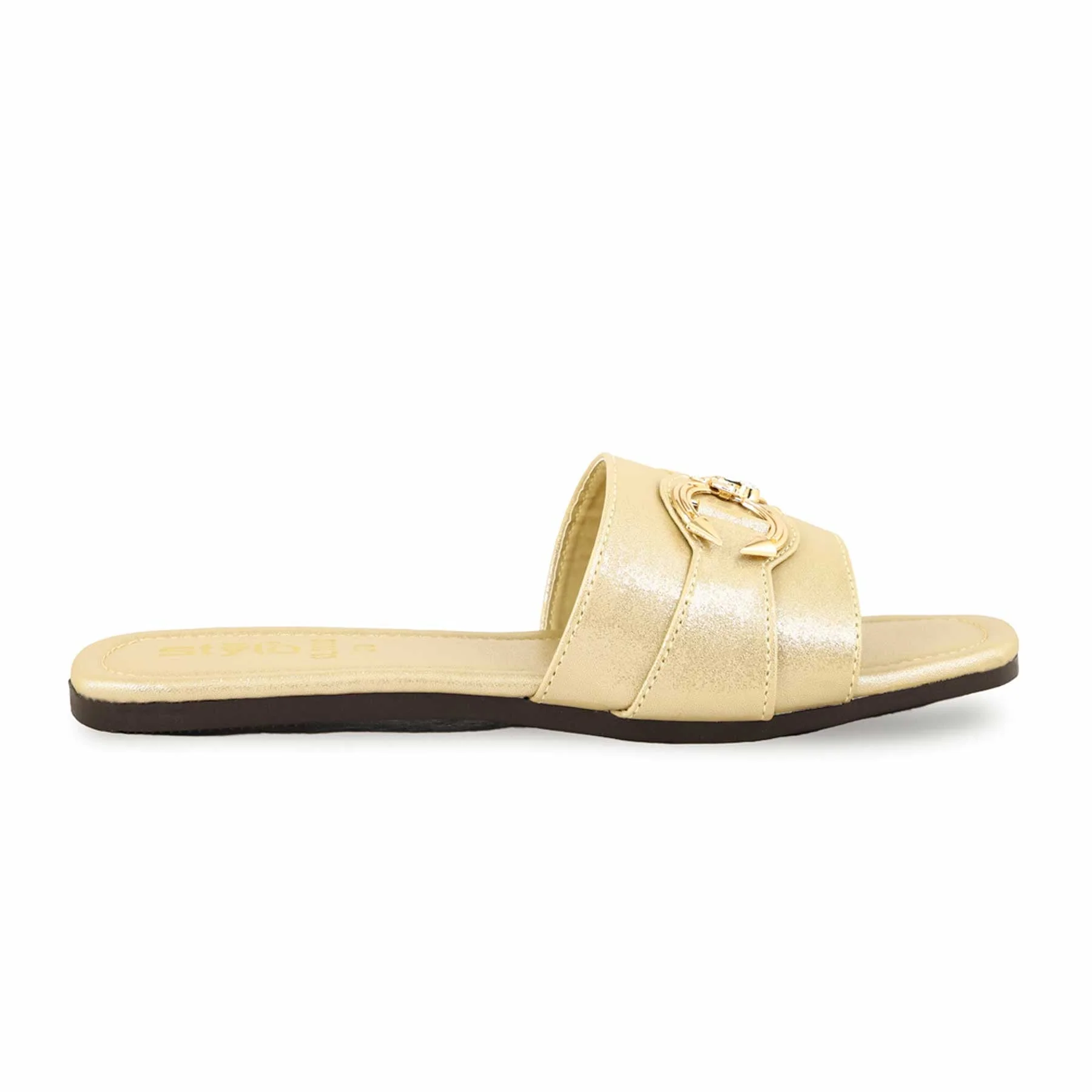 Golden Casual Slipper For Ladies CL1926 - Image 2