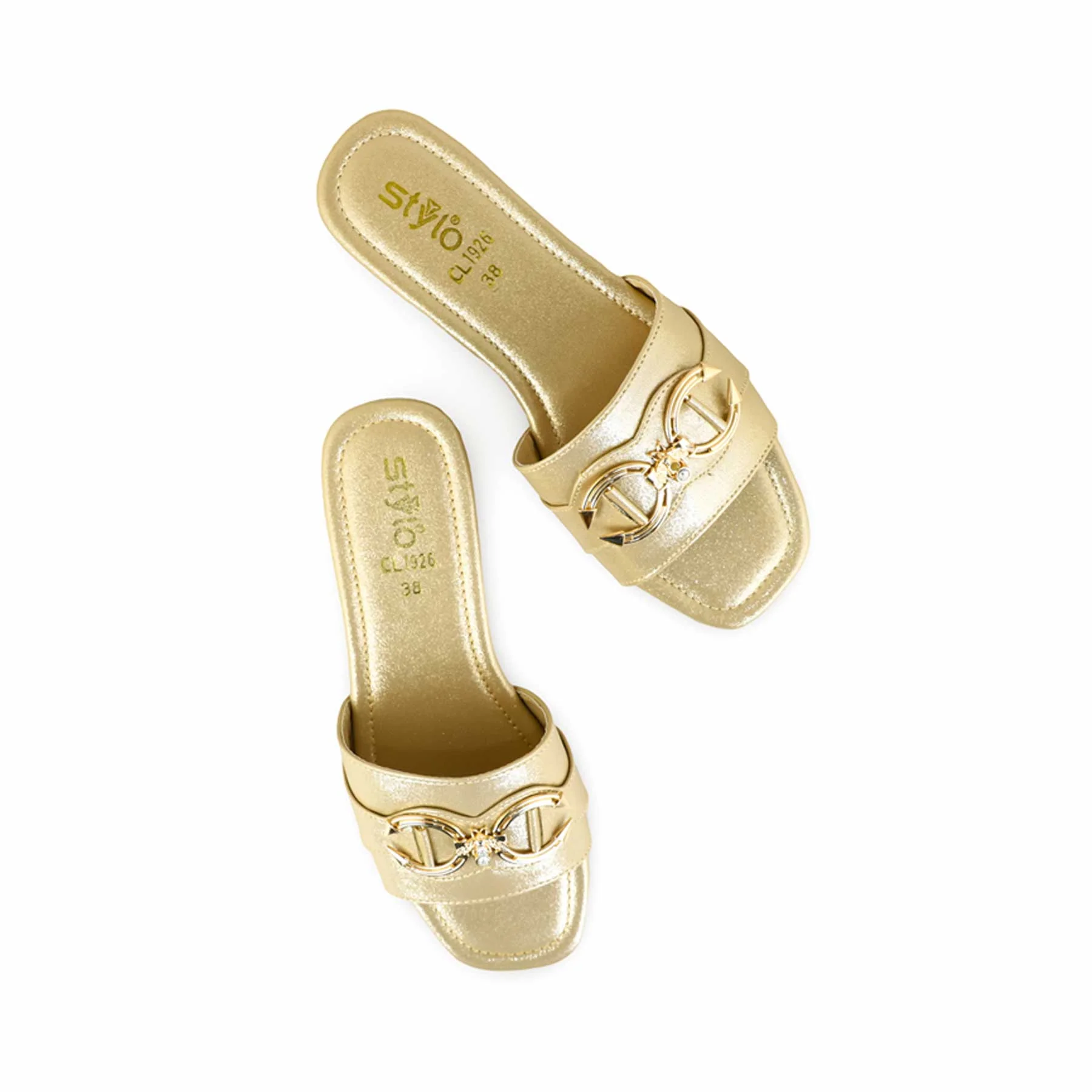 Golden Casual Slipper For Ladies CL1926 - Image 5