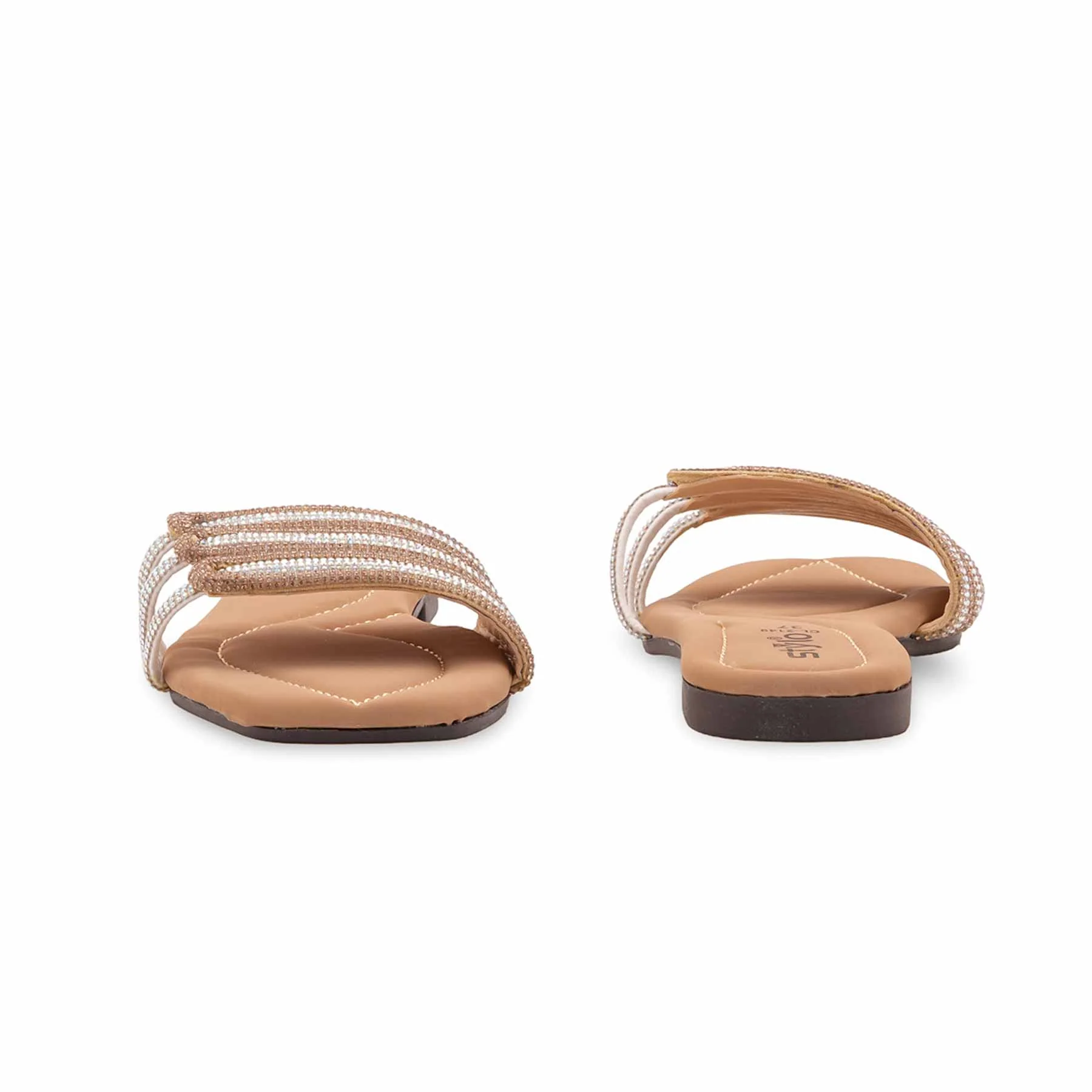 Golden Casual Slipper For Ladies CL2149 - Image 4