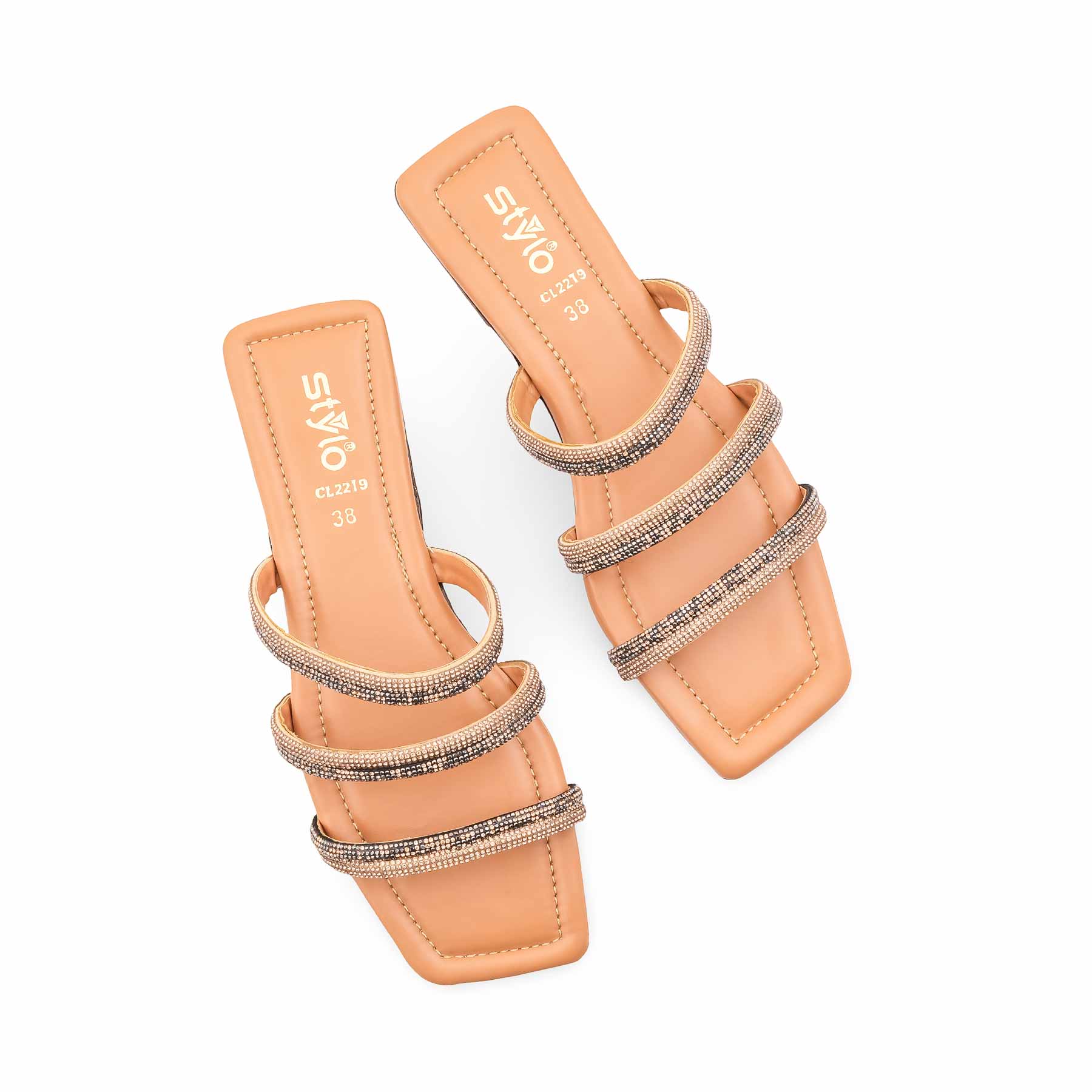 Golden Casual Slipper For Ladies CL2219 - Image 5