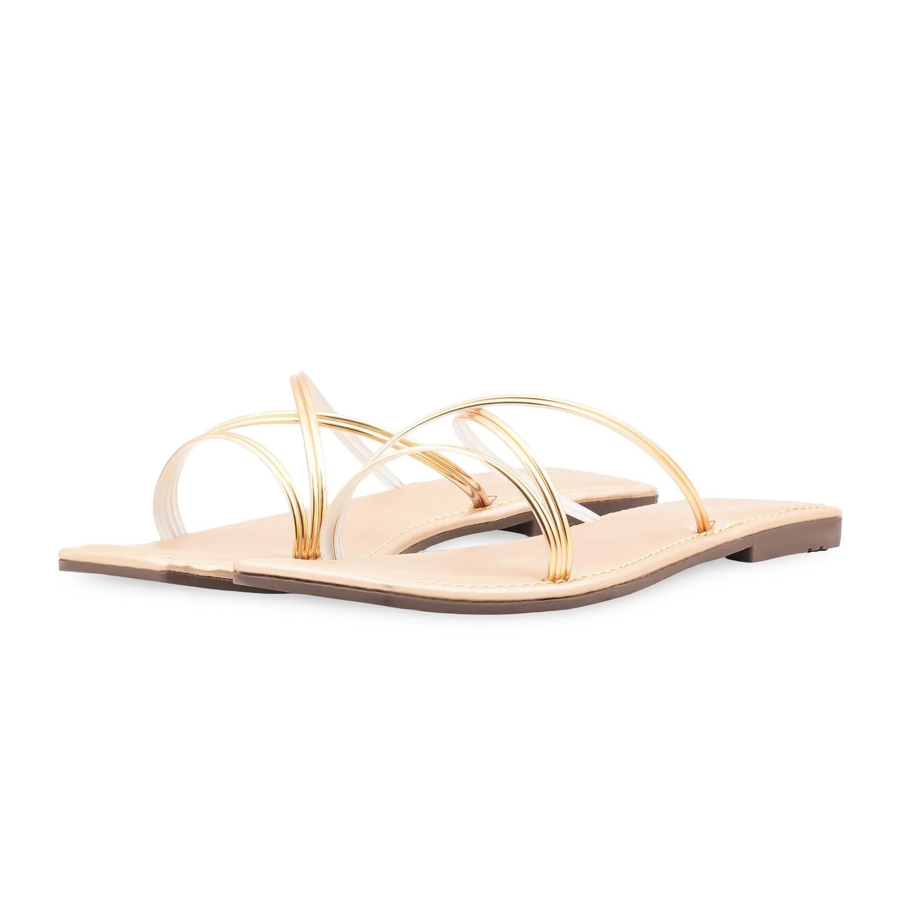 Golden Casual Slipper For Ladies CL2319 - Image 3