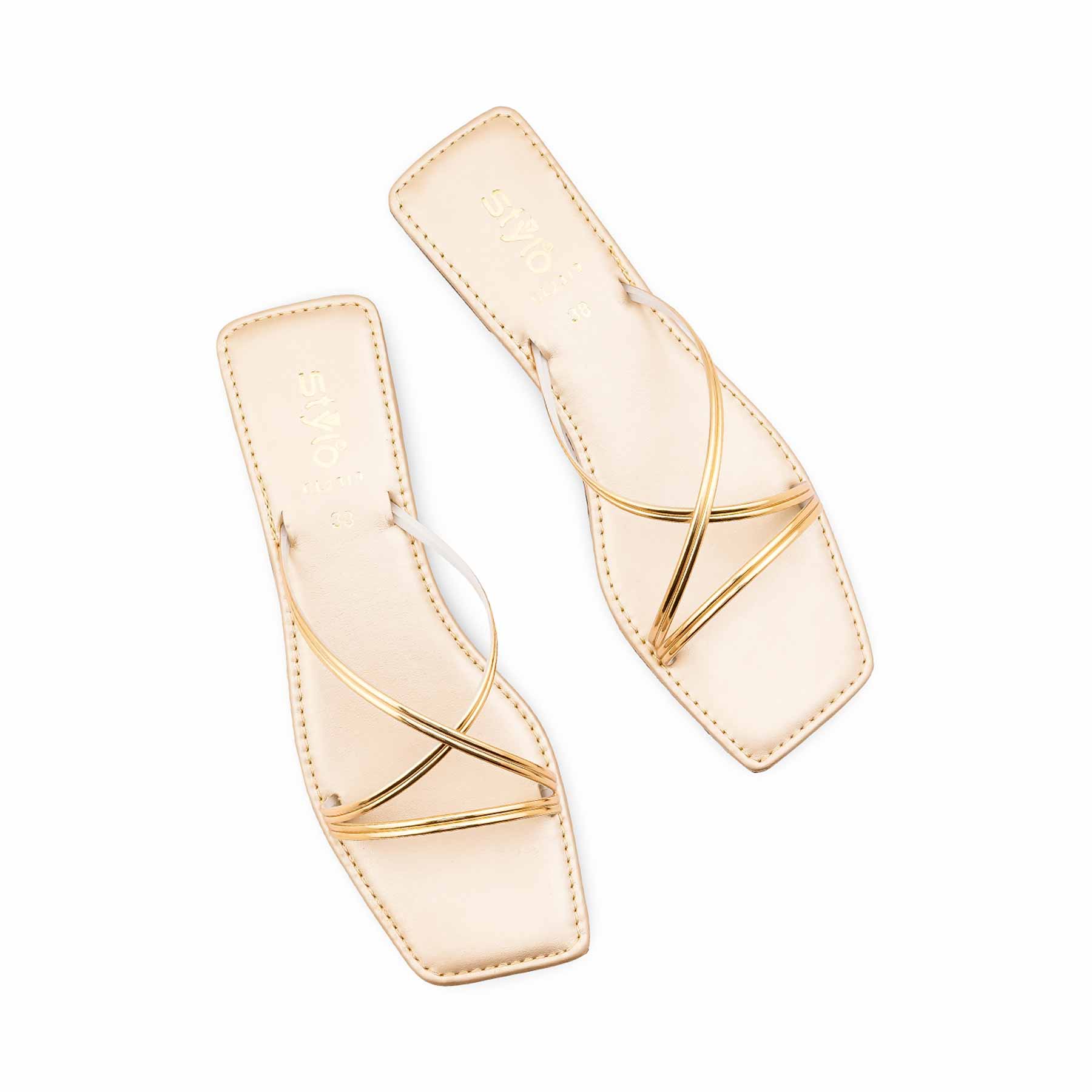 Golden Casual Slipper For Ladies CL2319 - Image 5