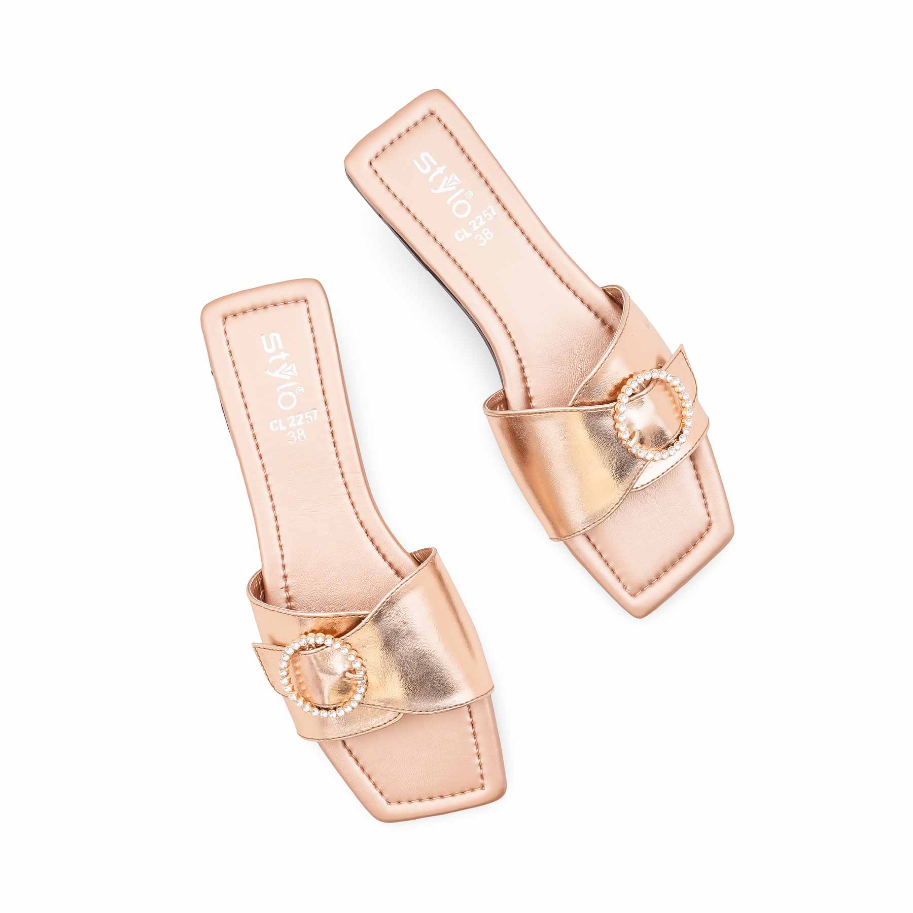 Golden Casual Slipper For Women CL2257 - Image 5
