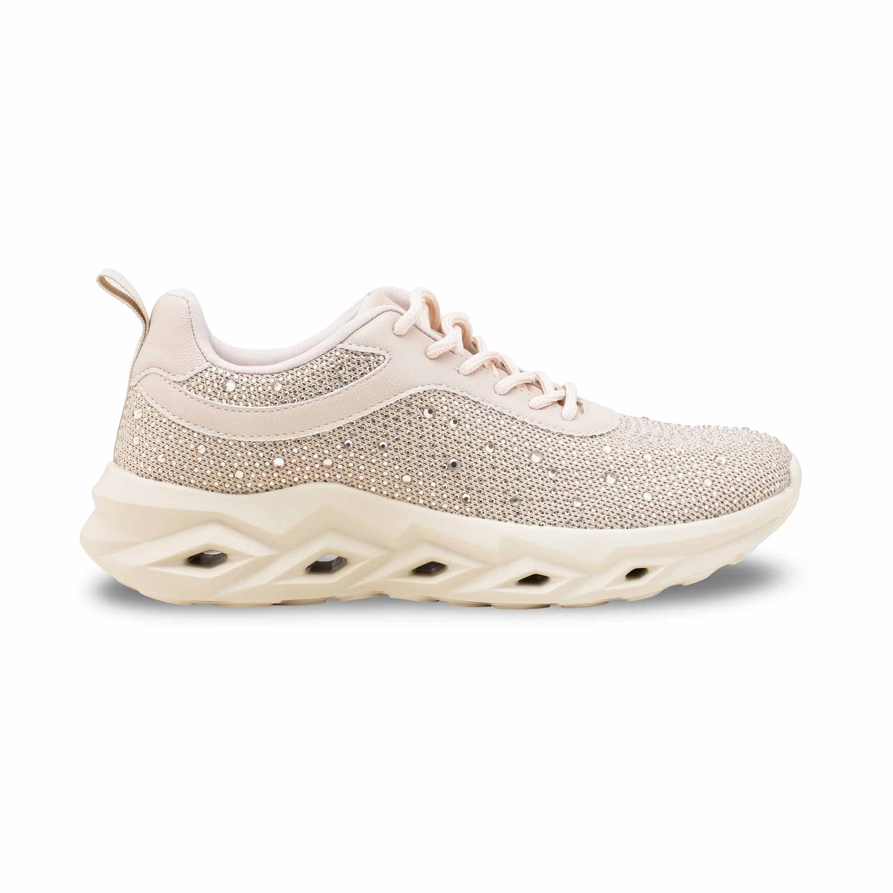 Golden Casual Sneaker For Ladies AT7451 - Image 3