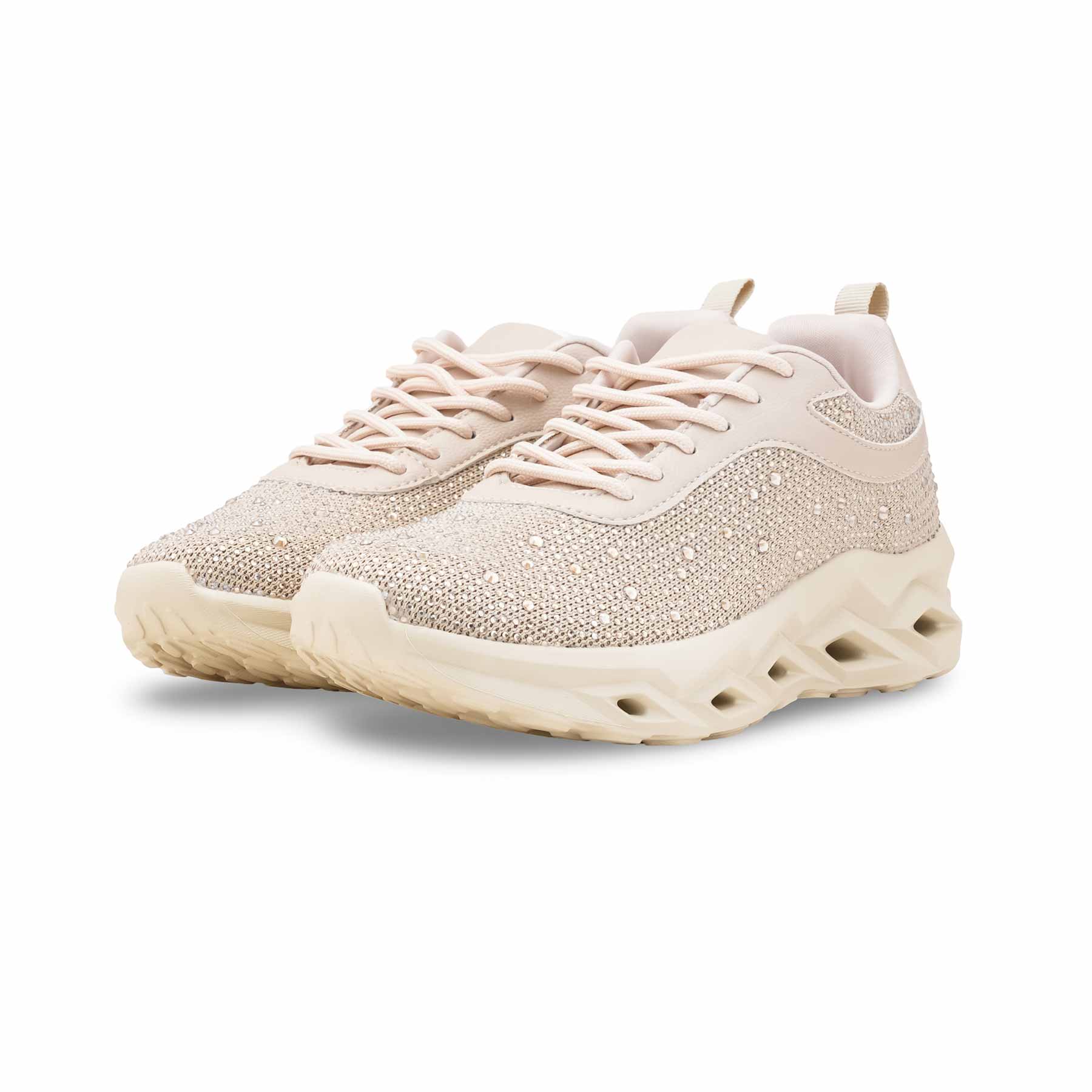 Golden Casual Sneaker For Ladies AT7451 - Image 4