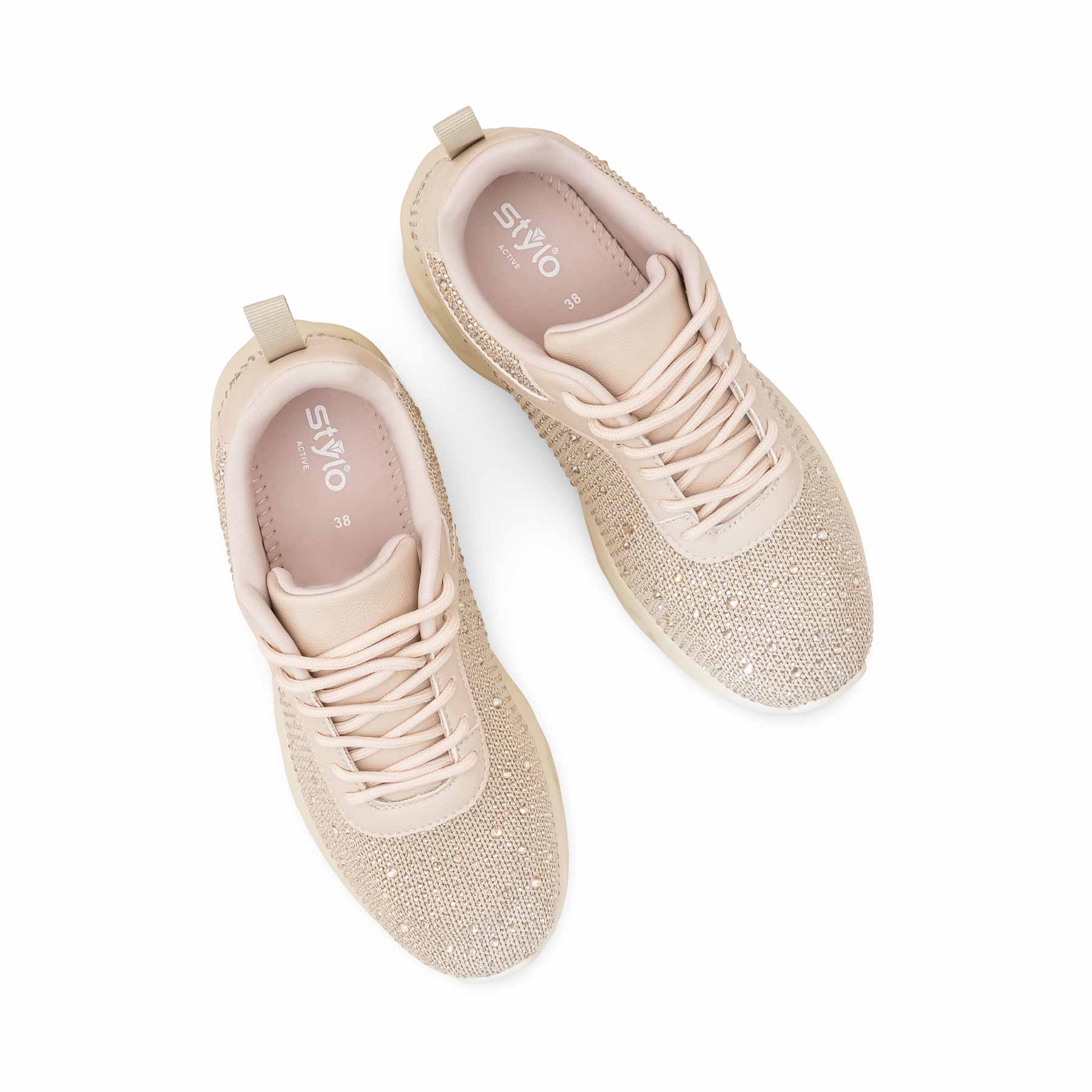 Golden Casual Sneaker For Ladies AT7451 - Image 6