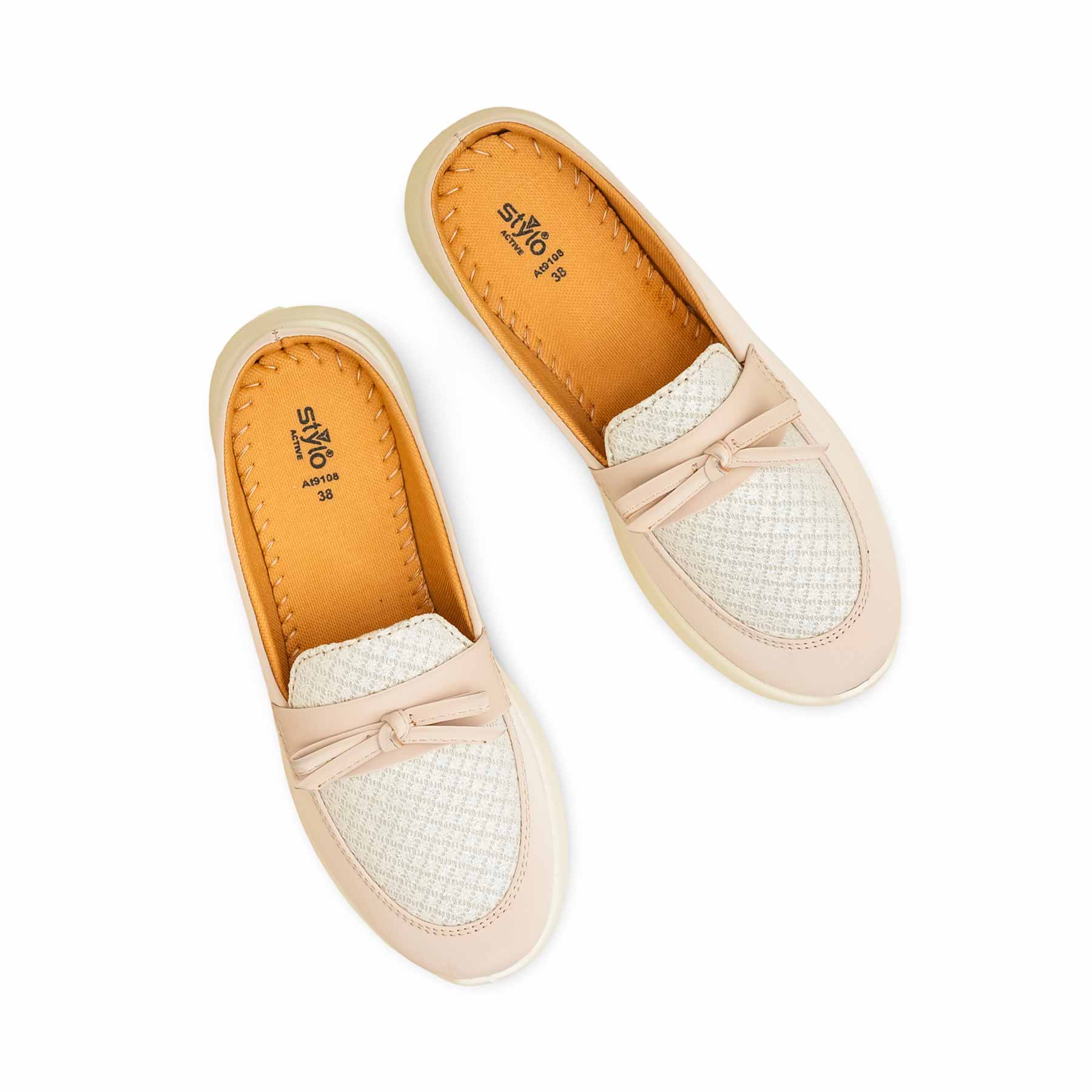 Golden Casual Sneaker For Ladies AT9108 - Image 5