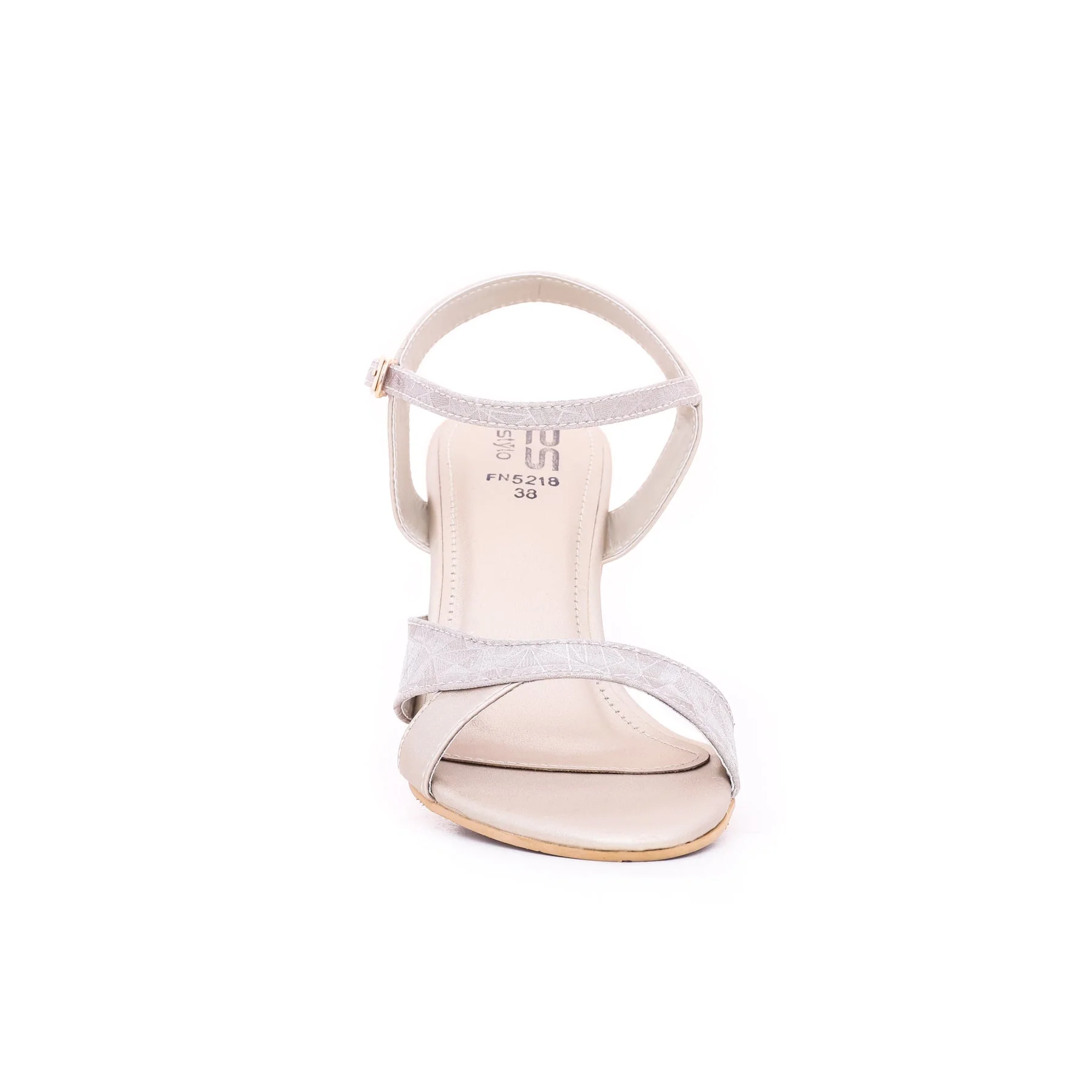 Golden Color Fancy Sandals FN5218 - Image 3