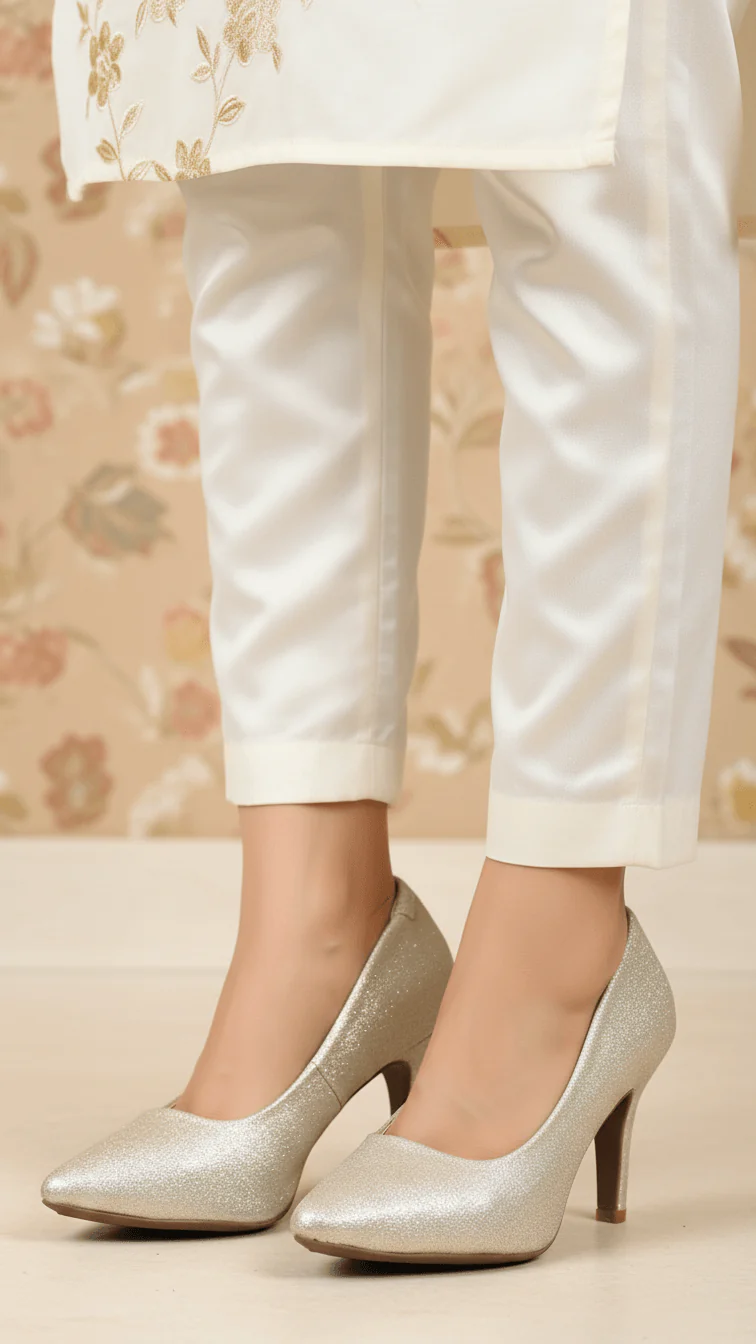 Golden Court Shoes For Ladies WN7483