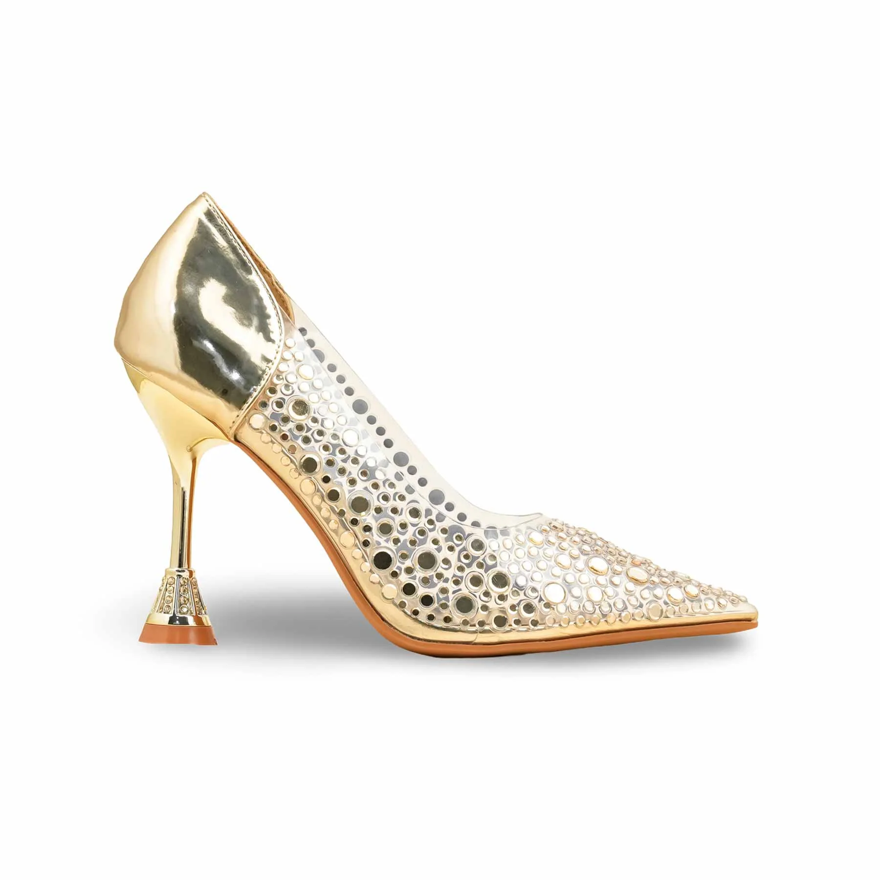 Golden Fancy Bridal Court Shoes WN7524 - Image 3