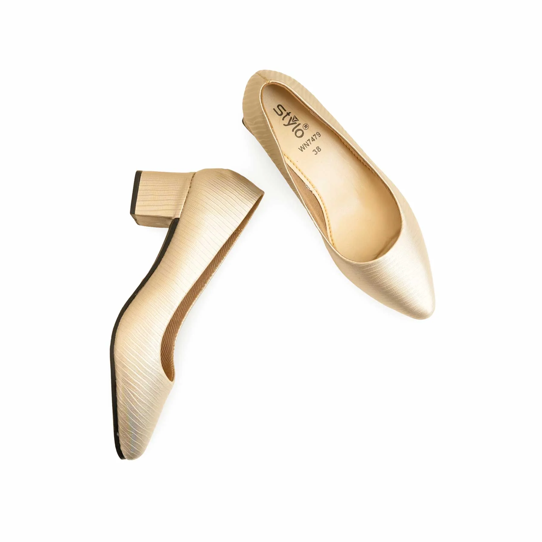 Golden Court Shoes For Women WN7479 - Image 4