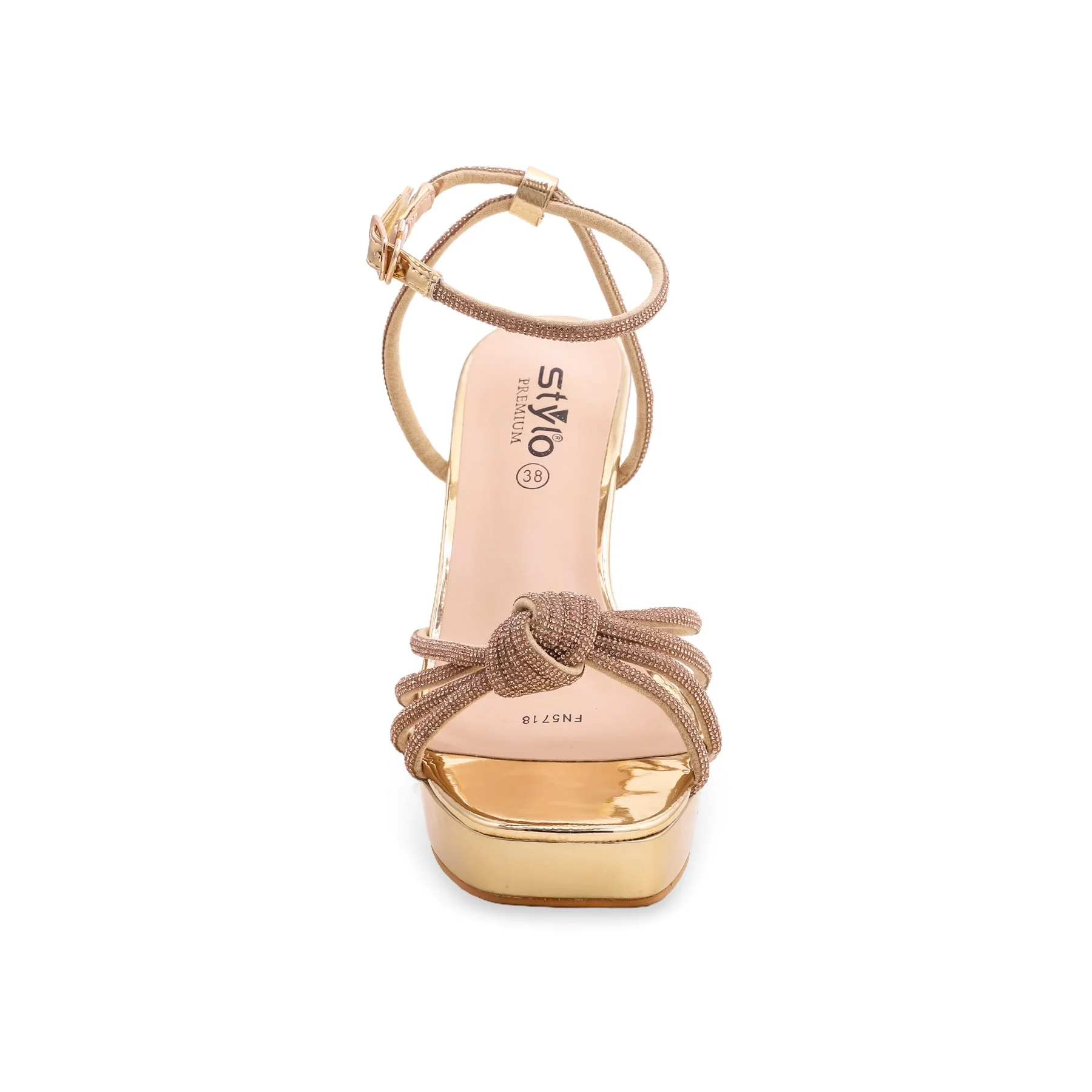 Golden Fancy Bridal Sandal FN5718 - Image 3