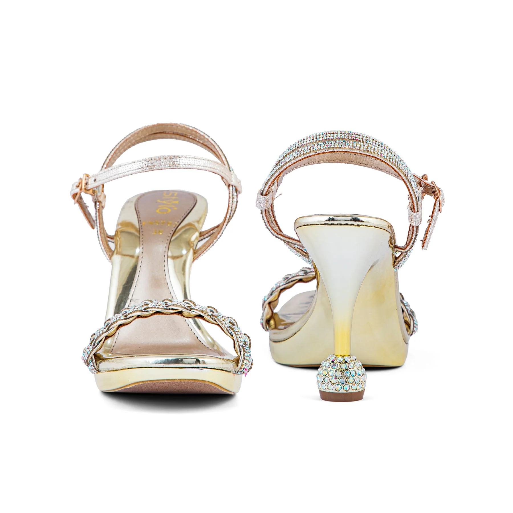 Golden Fancy Bridal Sandal FN5782 - Image 5