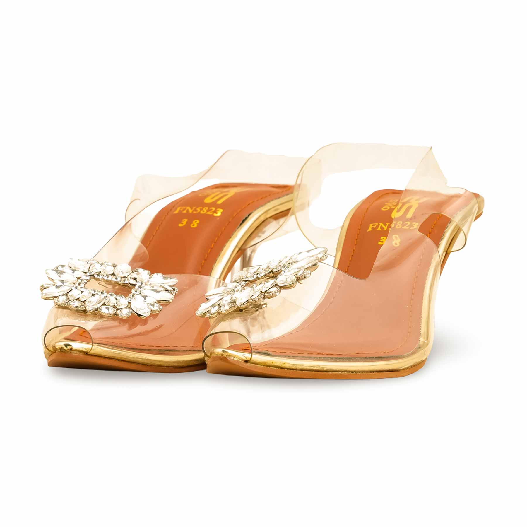 Golden Fancy Bridal Sandal FN5823 - Image 2