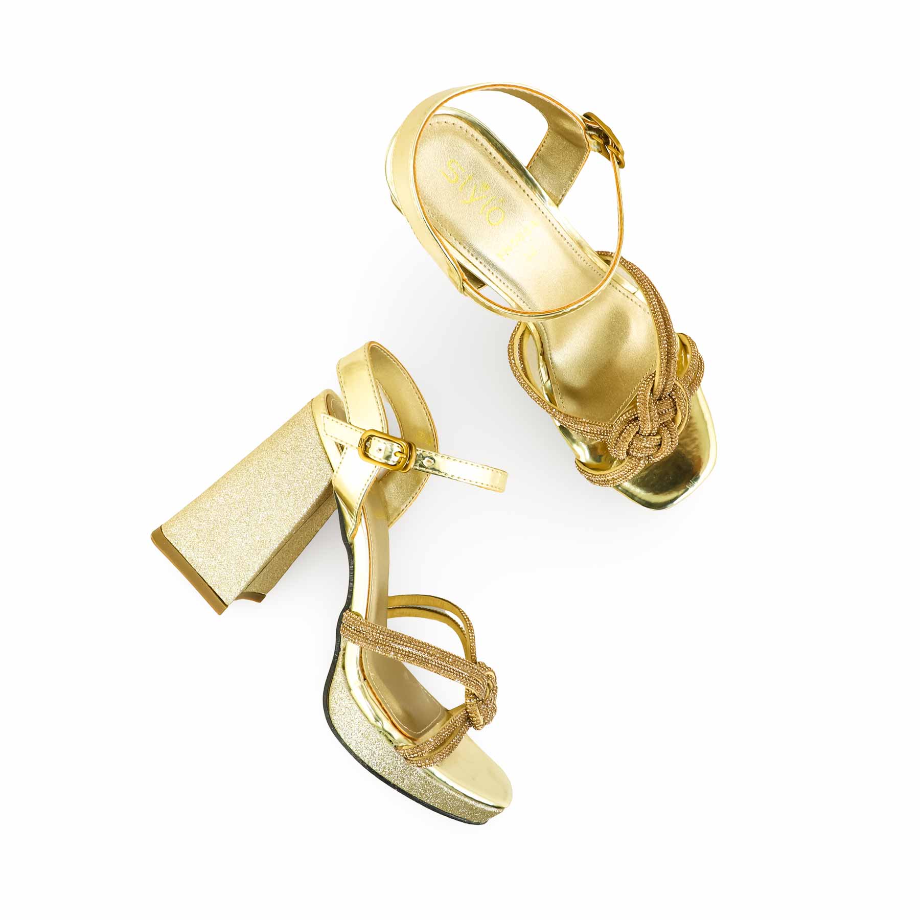 Golden Fancy Bridal Sandal FN5884 - Image 4