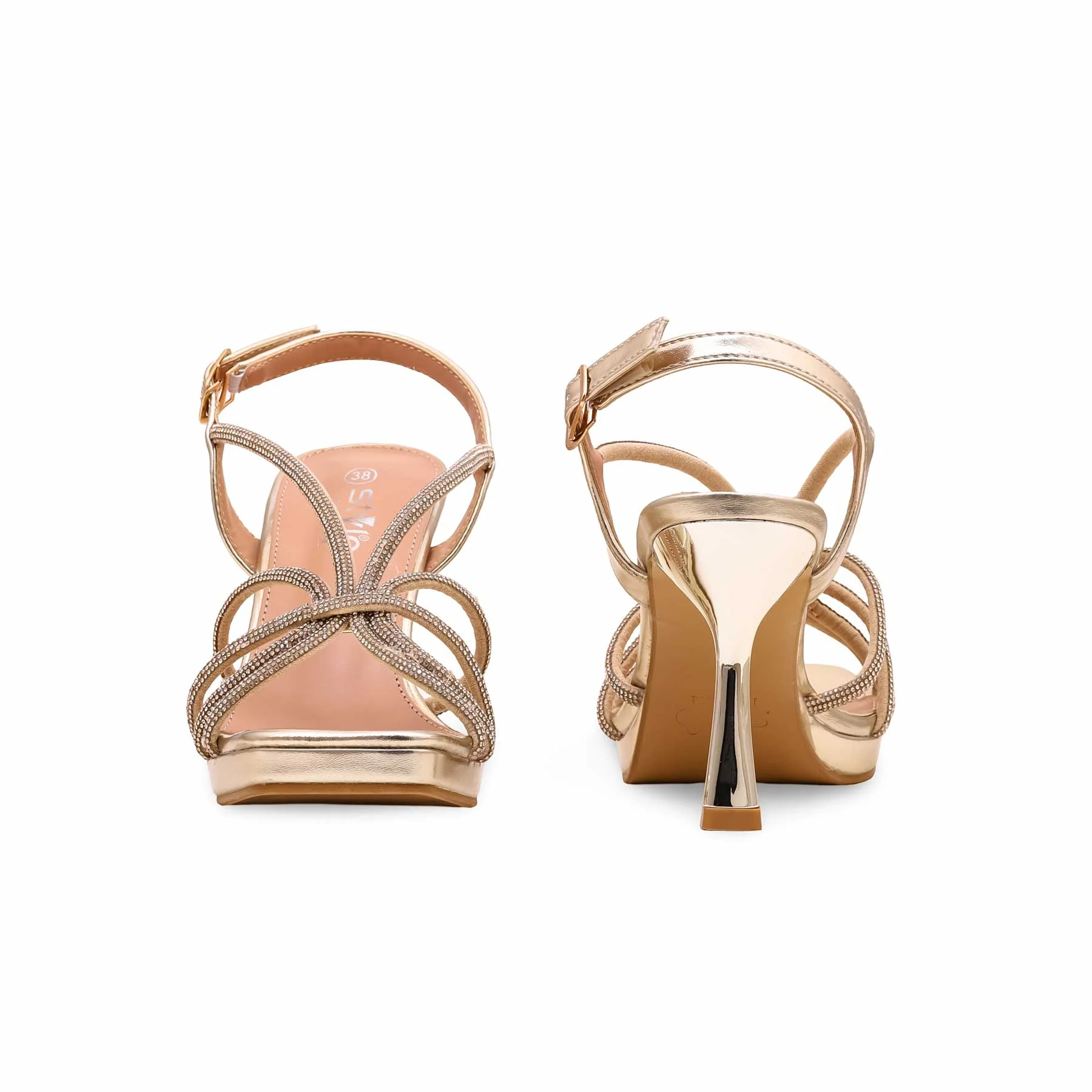 Golden Fancy Bridal Sandal FN5952 - Image 3
