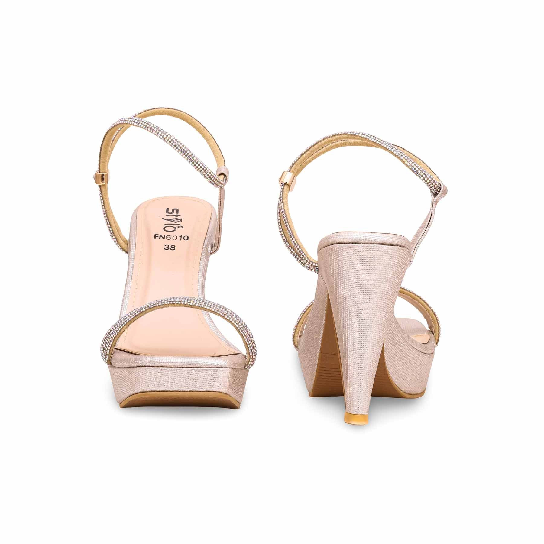 Golden Fancy Bridal Sandal FN6010 - Image 4