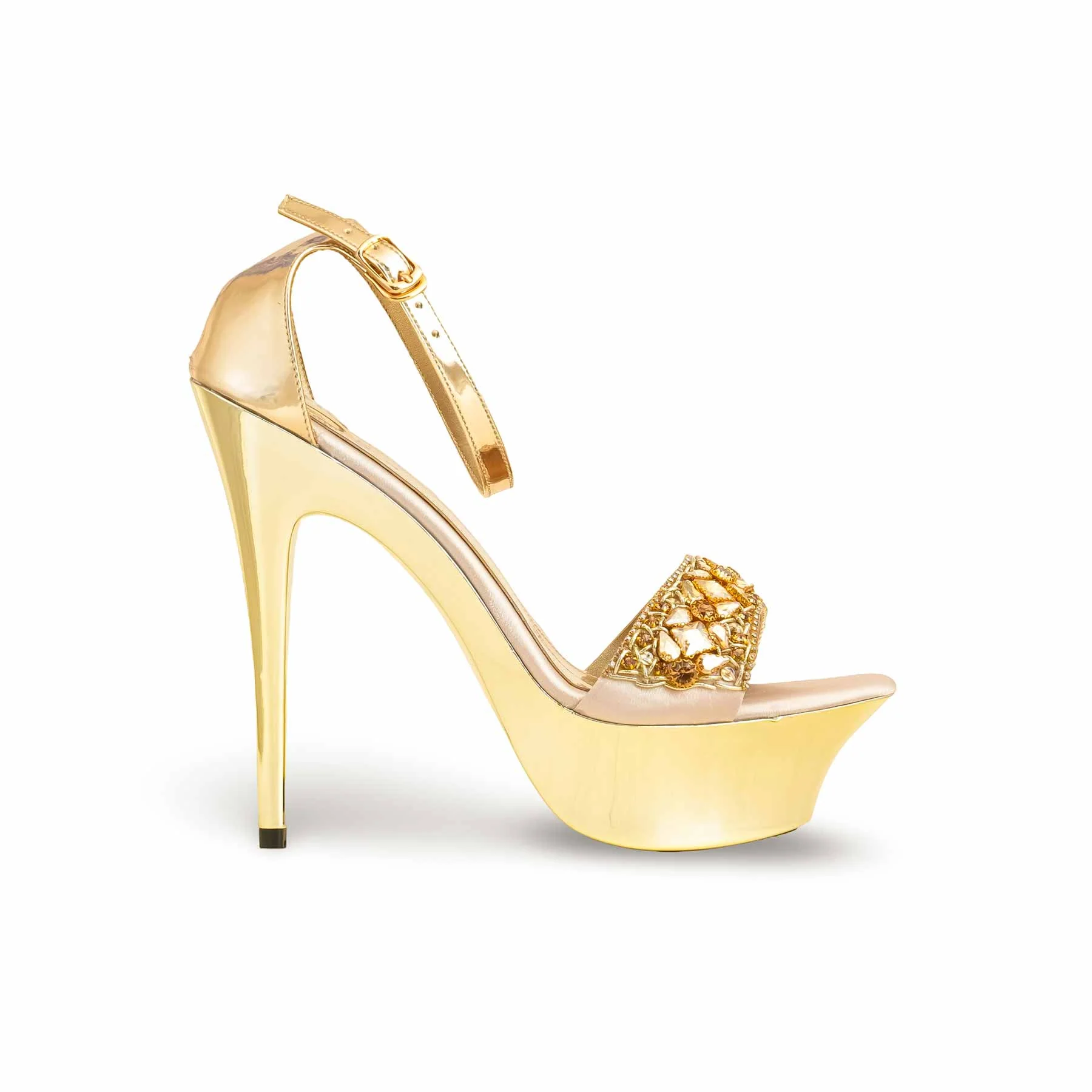 Golden Fancy Bridal Sandal FN6016 - Image 2