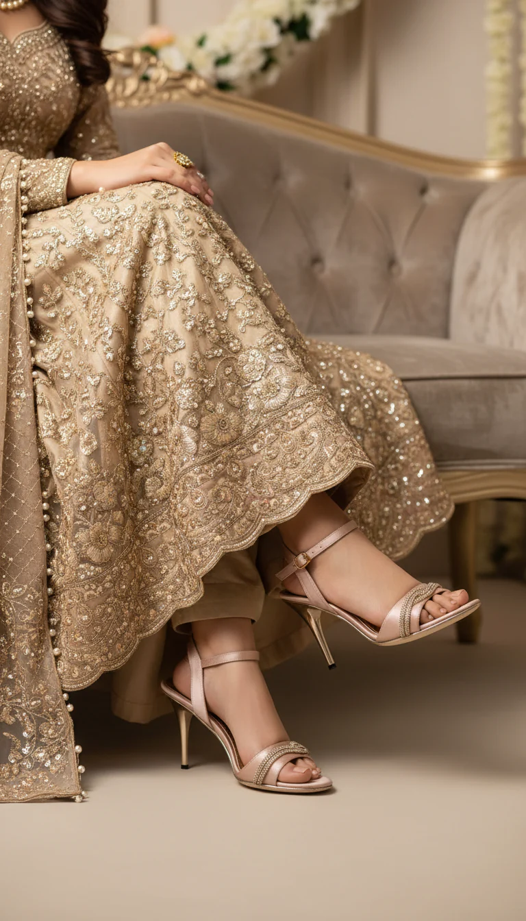 Golden Fancy Bridal Sandal FN6061
