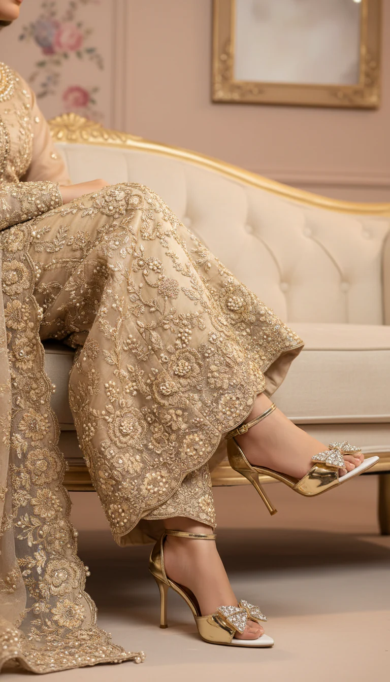 Golden Fancy Bridal Sandal FN6101