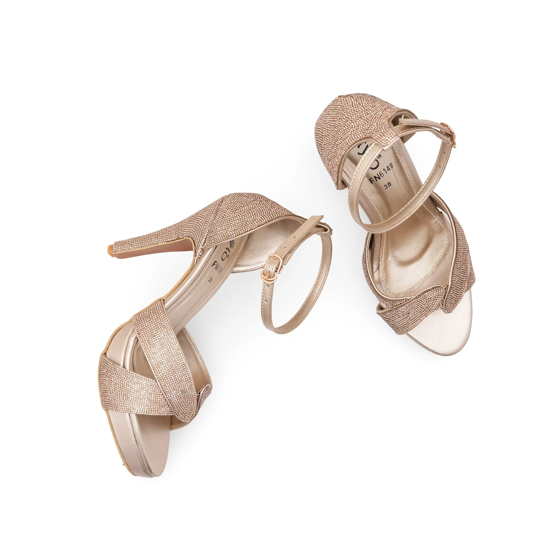 Golden Fancy Bridal Sandal FN6148 - Image 6