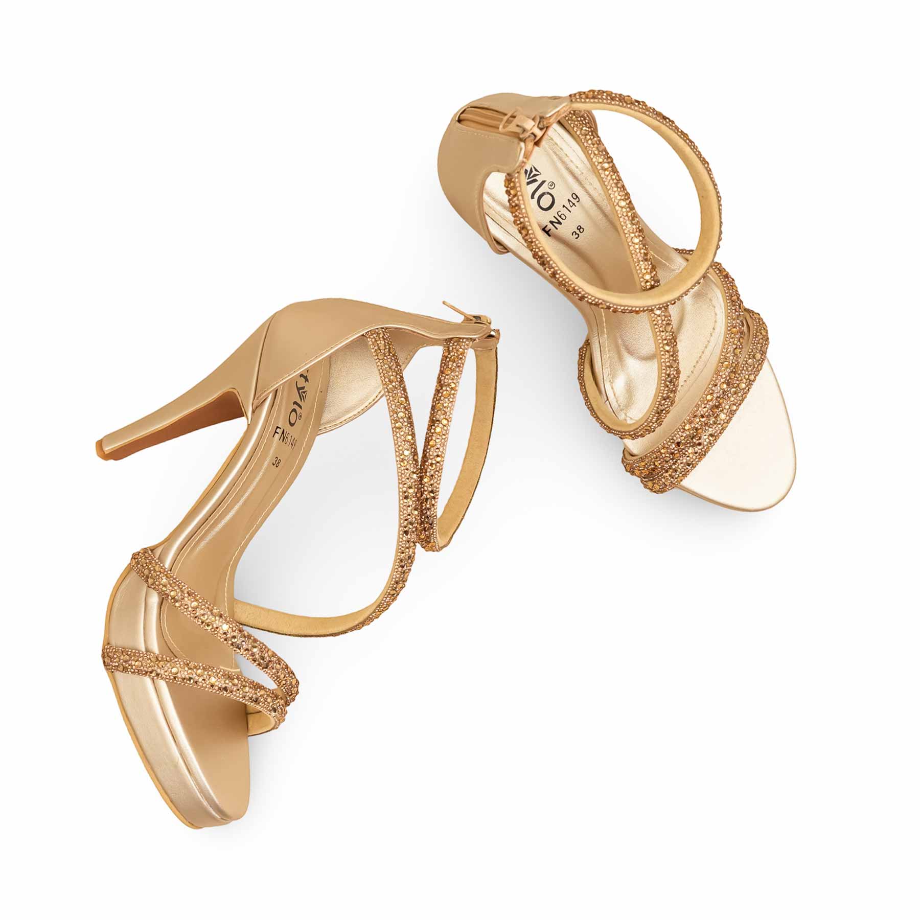 Golden Fancy Bridal Sandal FN6149 - Image 5