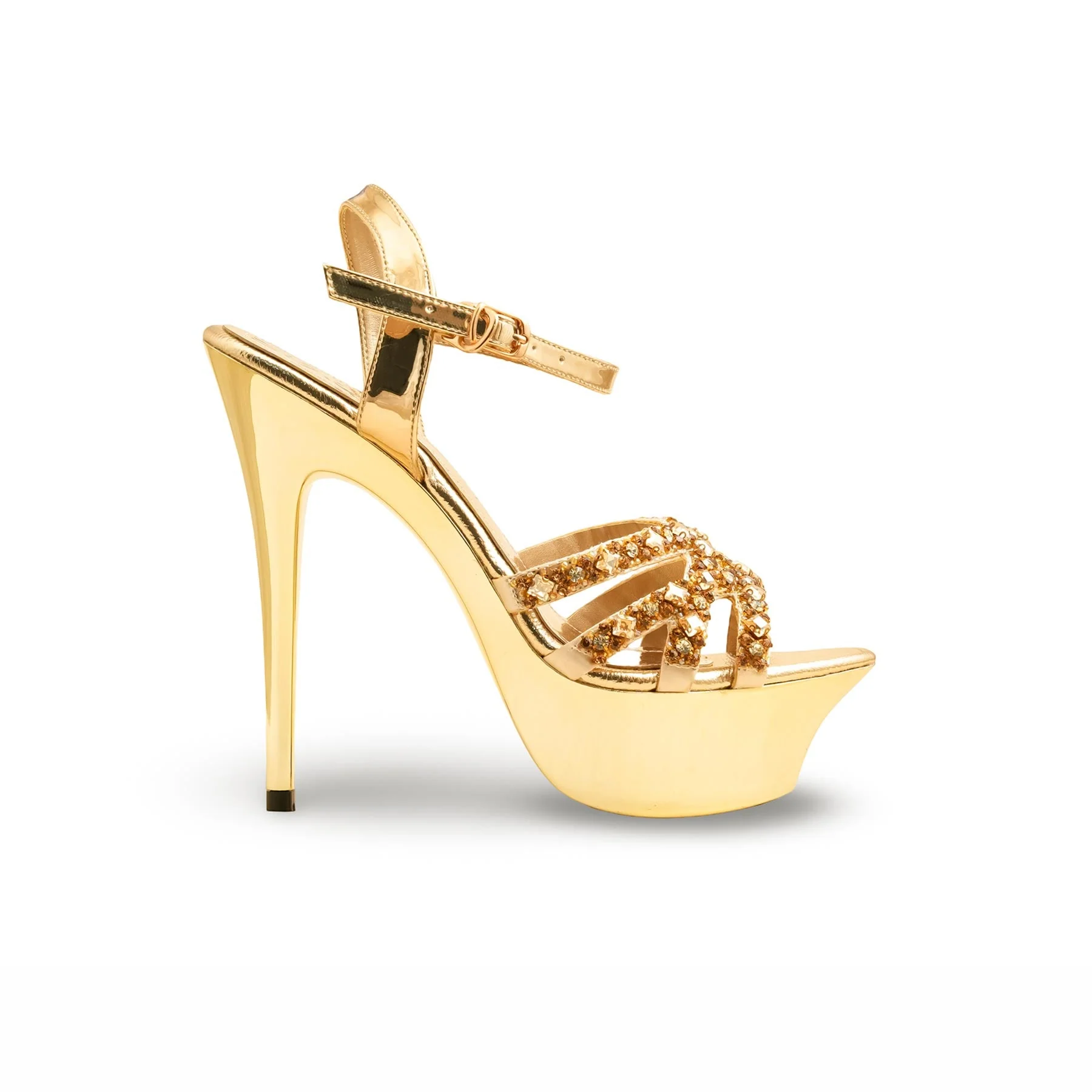 Golden Fancy Bridal Sandal FN6153 - Image 2
