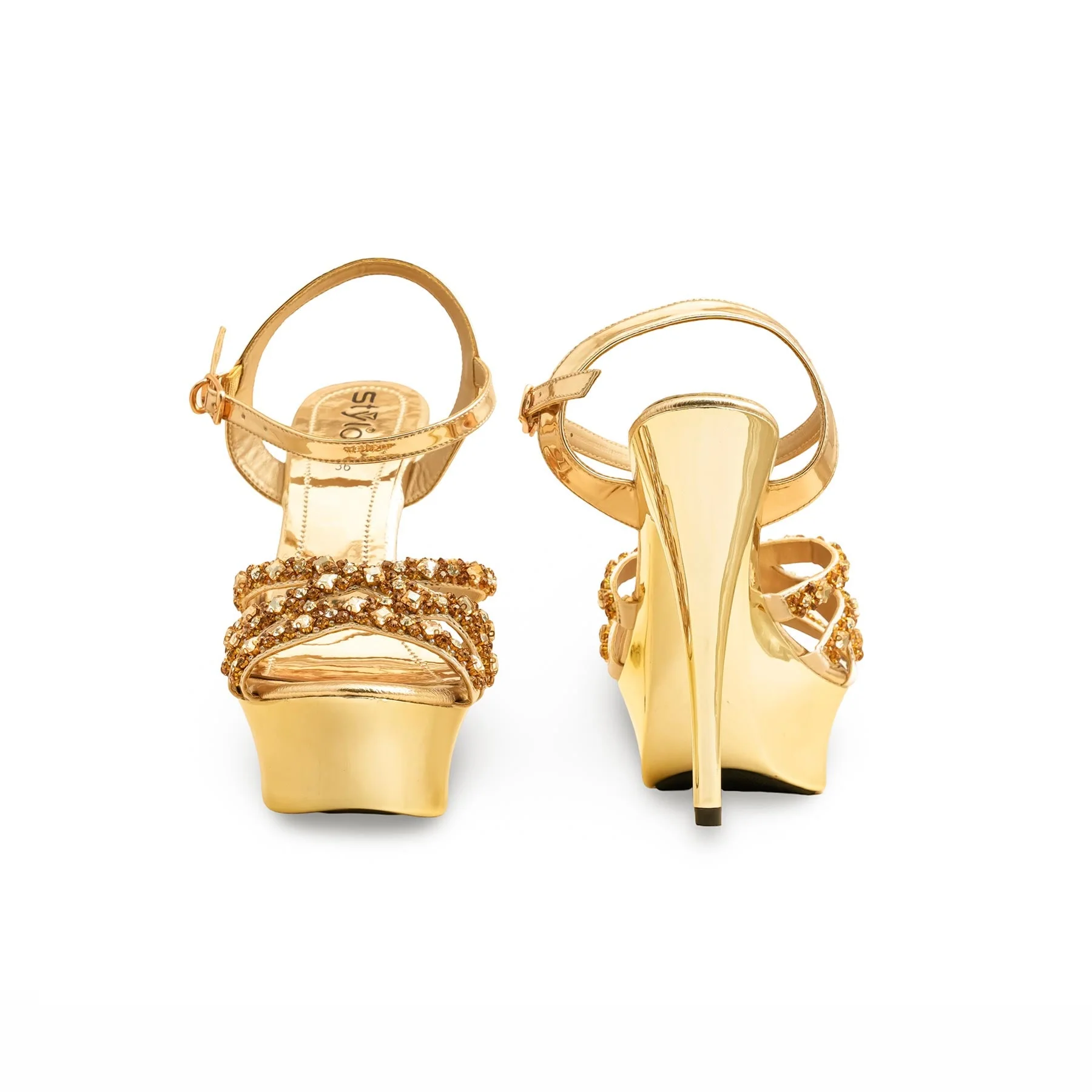 Golden Fancy Bridal Sandal FN6153 - Image 4