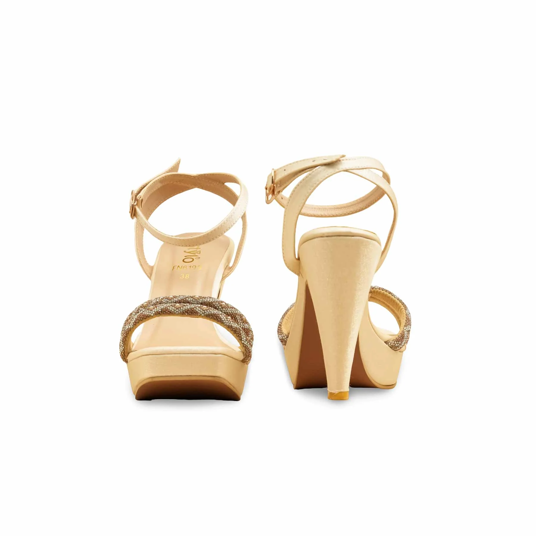Golden Fancy Bridal Sandal FN6193 - Image 4