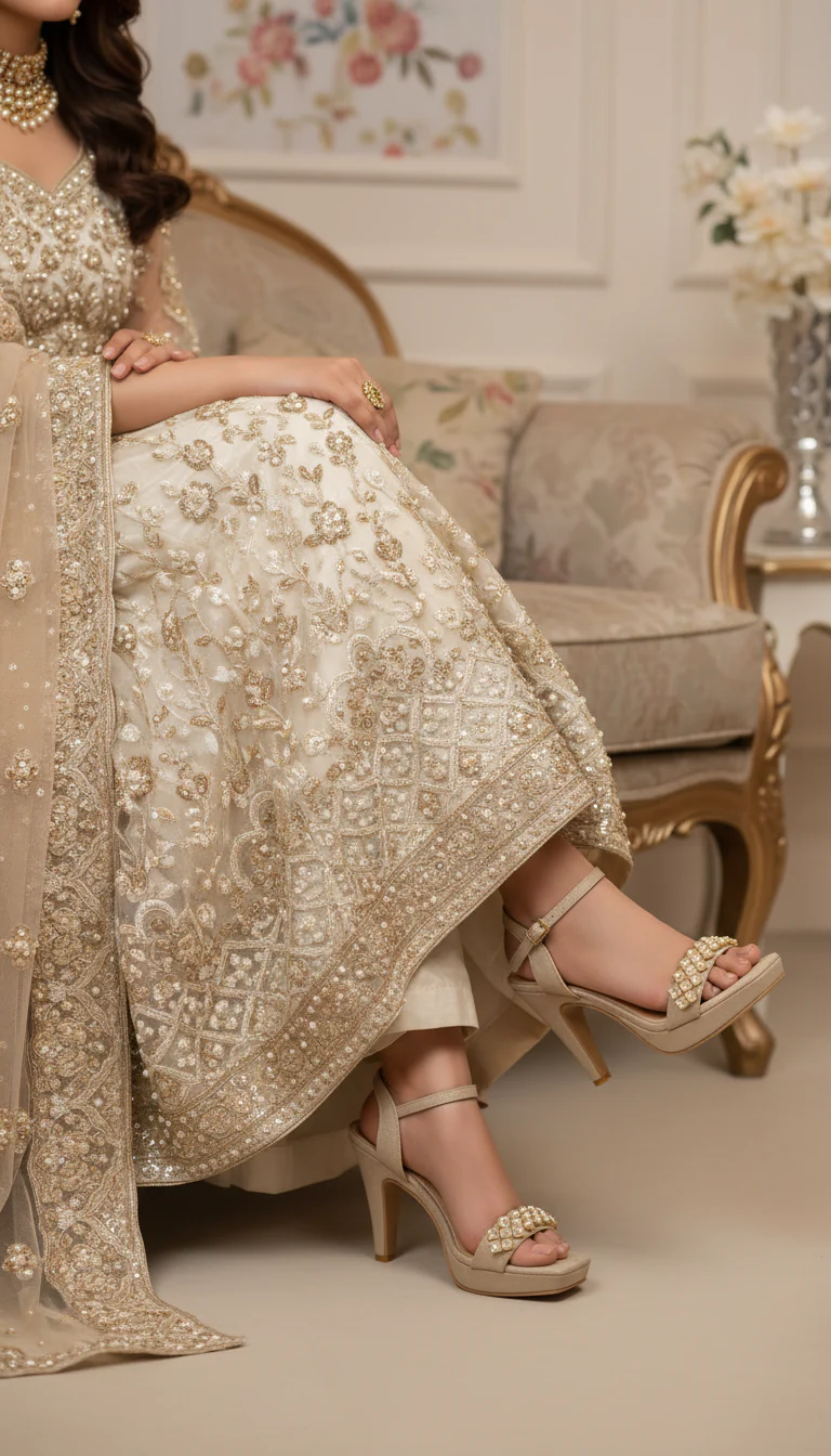 Golden Fancy Bridal Sandal FN6194