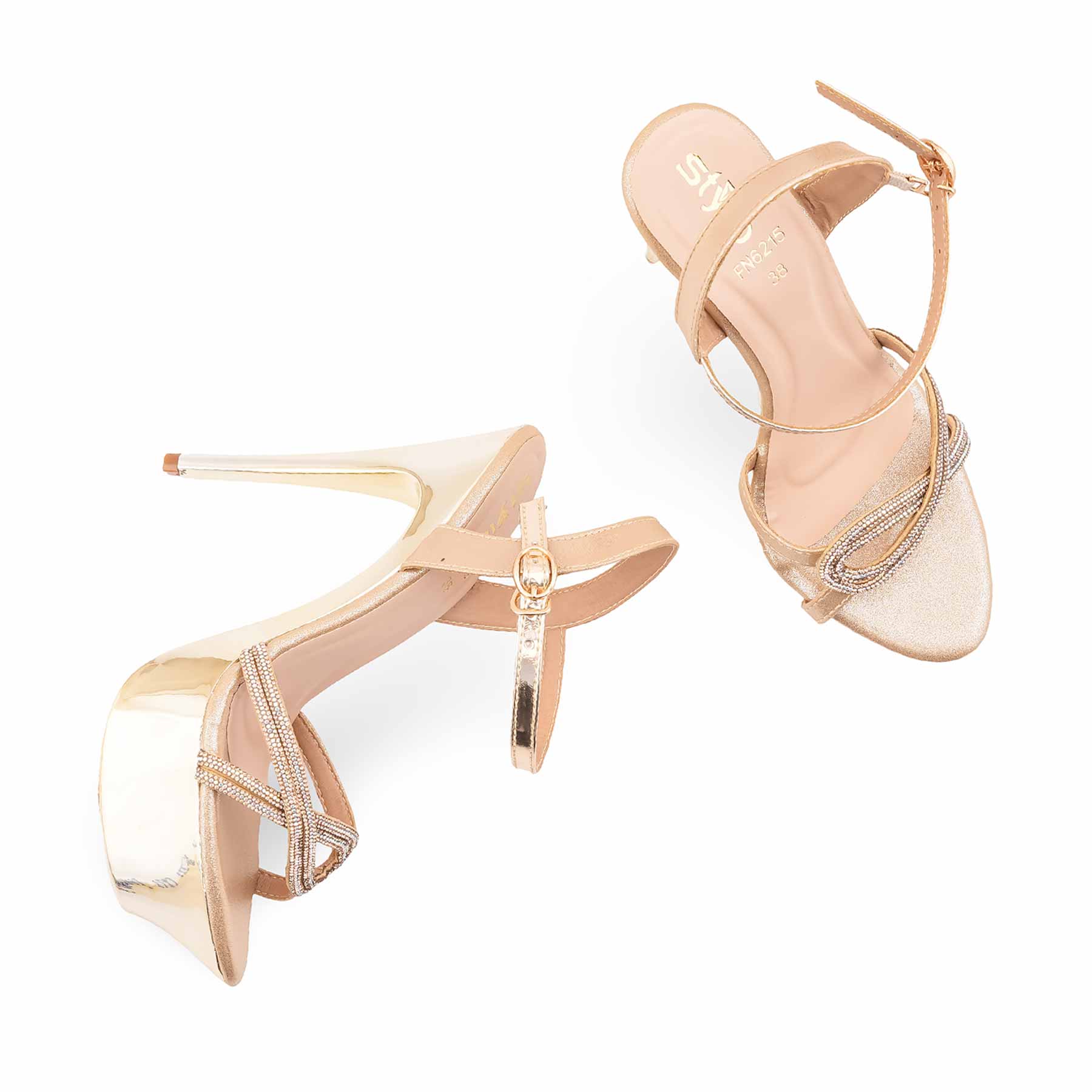 Golden Fancy Bridal Sandal FN6215 - Image 5