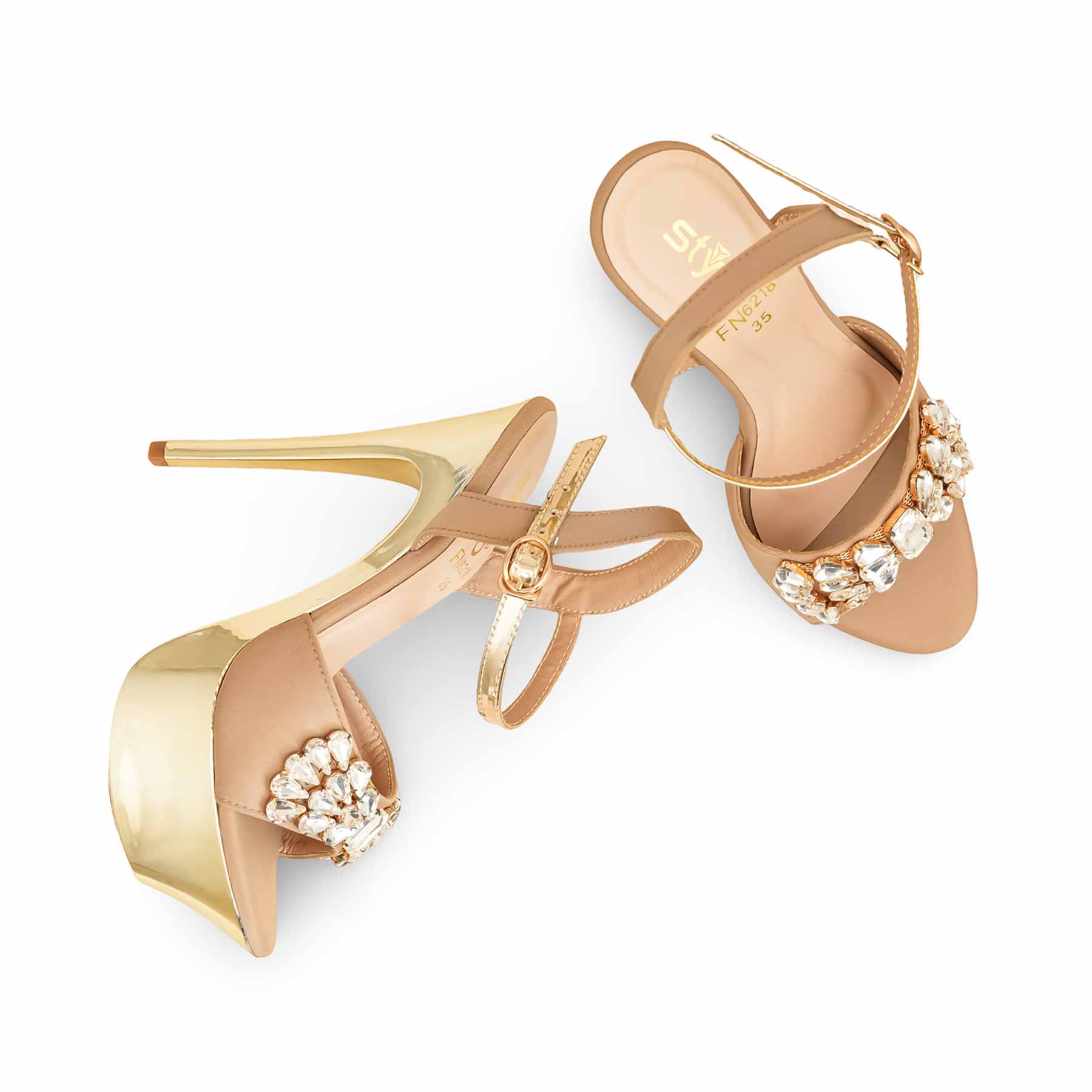 Golden Fancy Bridal Sandal FN6218 - Image 5