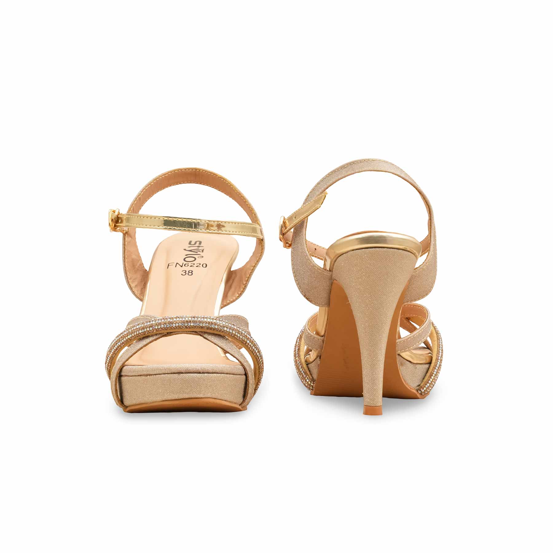 Golden Fancy Bridal Sandal FN6220 - Image 4