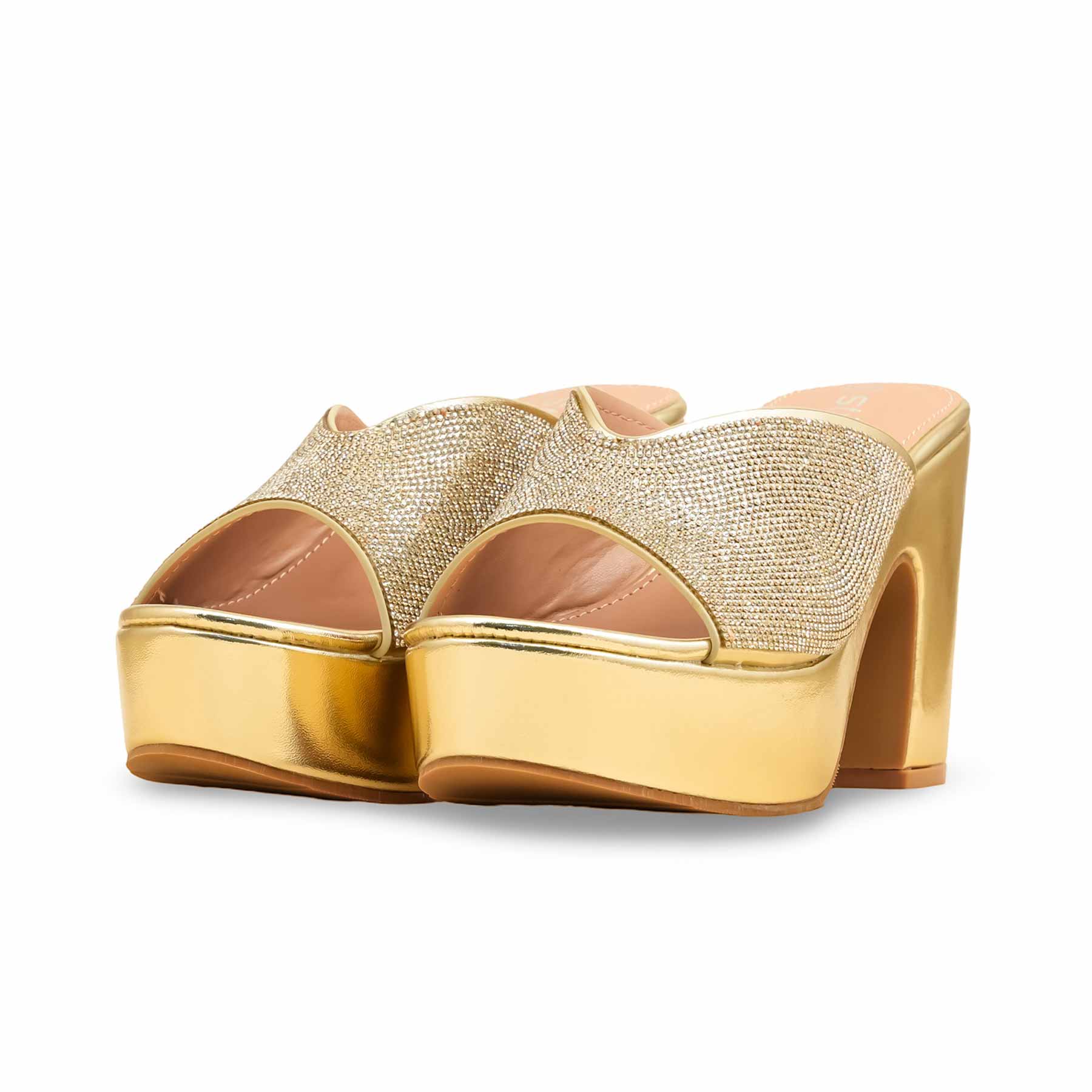 Golden Fancy Bridal Sandal FN6234 - Image 4