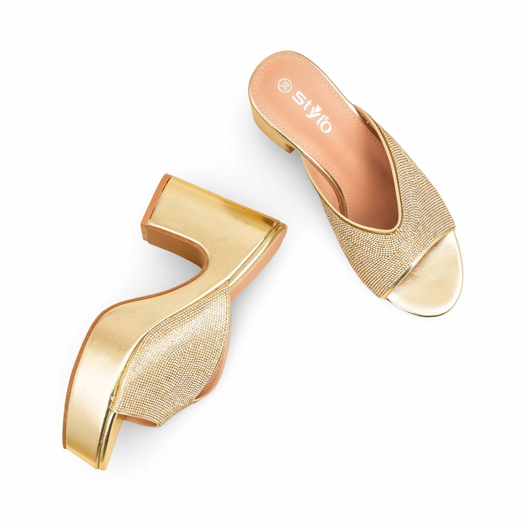 Golden Fancy Bridal Sandal FN6234 - Image 6