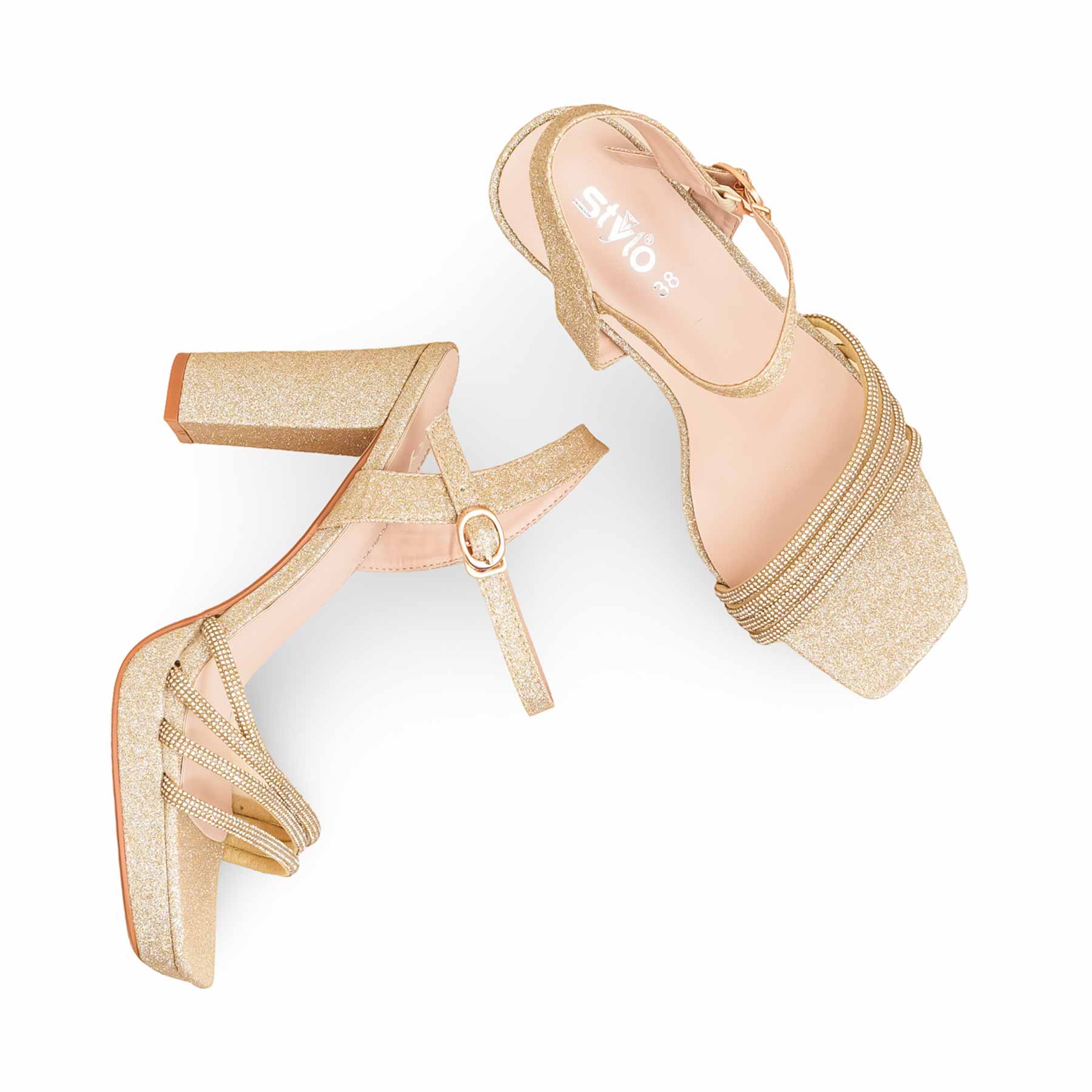 Golden Fancy Bridal Sandal FN6243 - Image 5