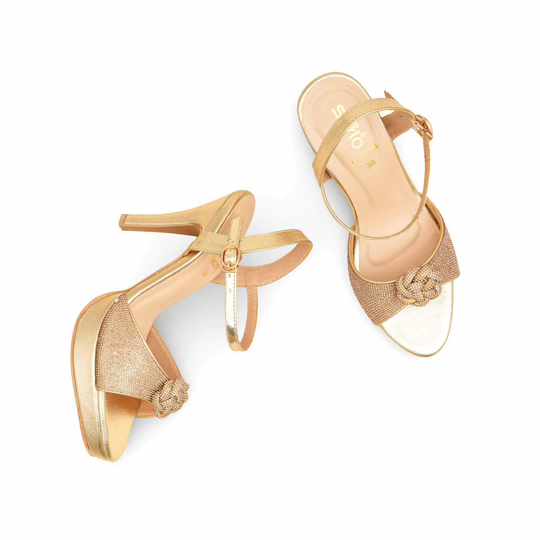 Golden Fancy Bridal Sandal FN6254 - Image 5
