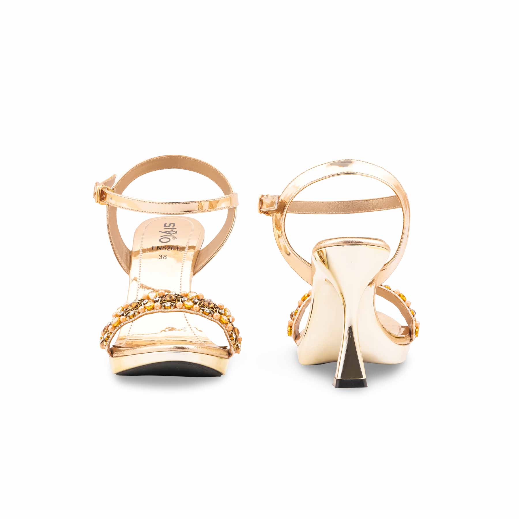 Golden Fancy Bridal Sandal FN6261 - Image 4