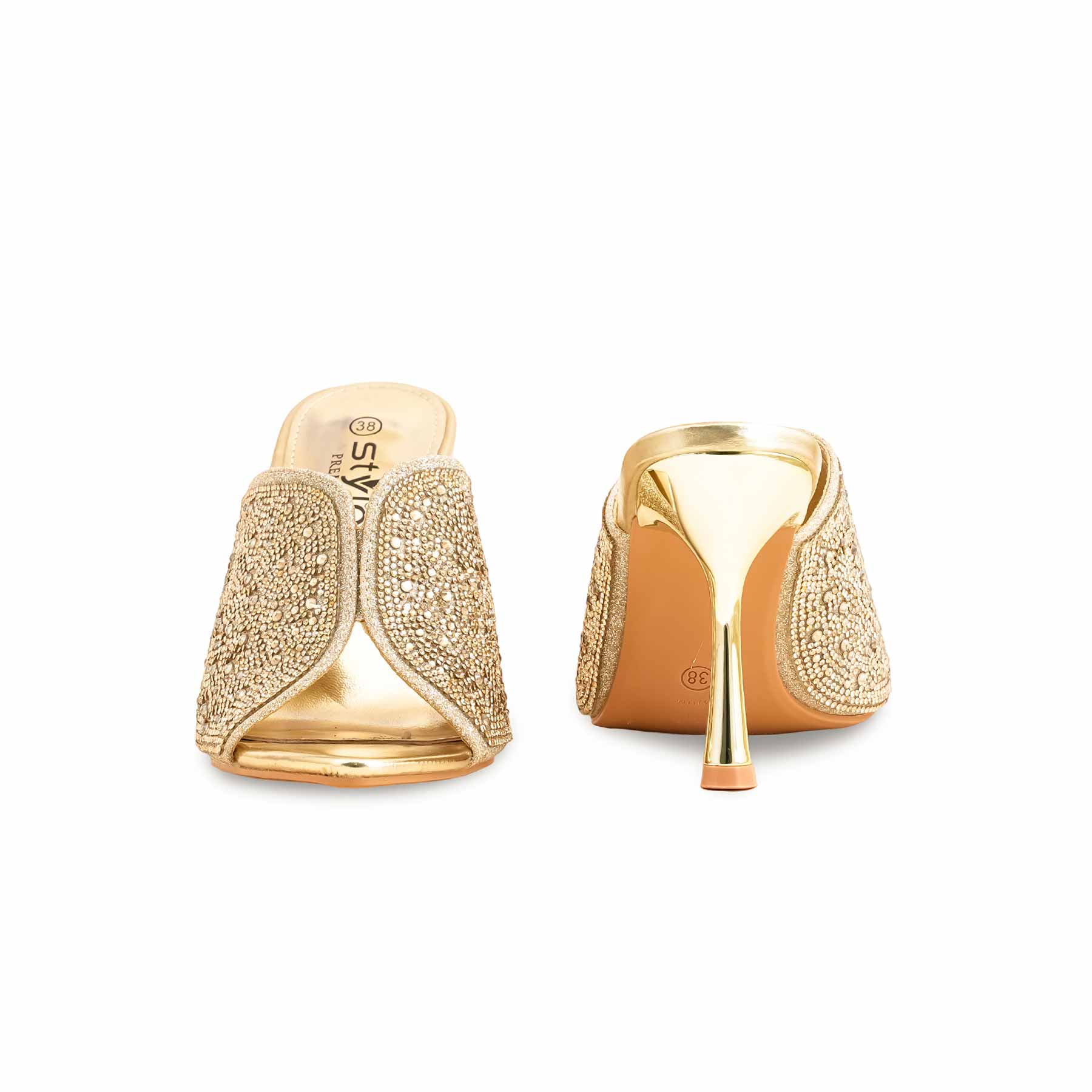 Golden Fancy Bridal Sandal For Ladies FN6102 - Image 4