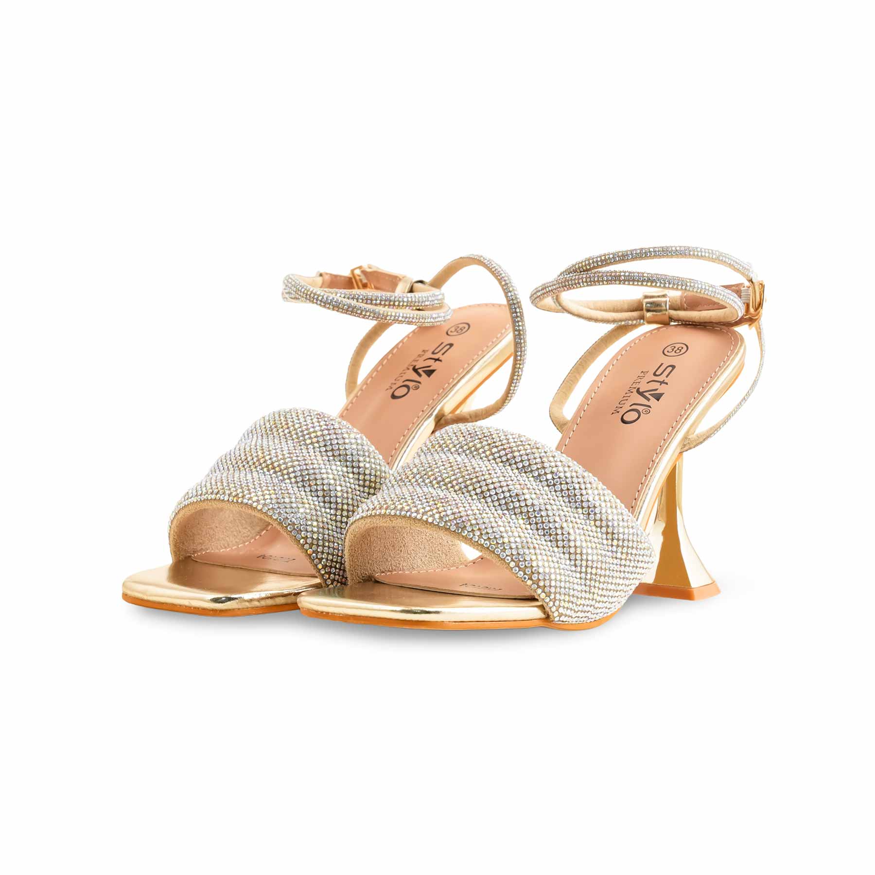Golden Fancy Bridal Sandal For Ladies FN6104 - Image 4