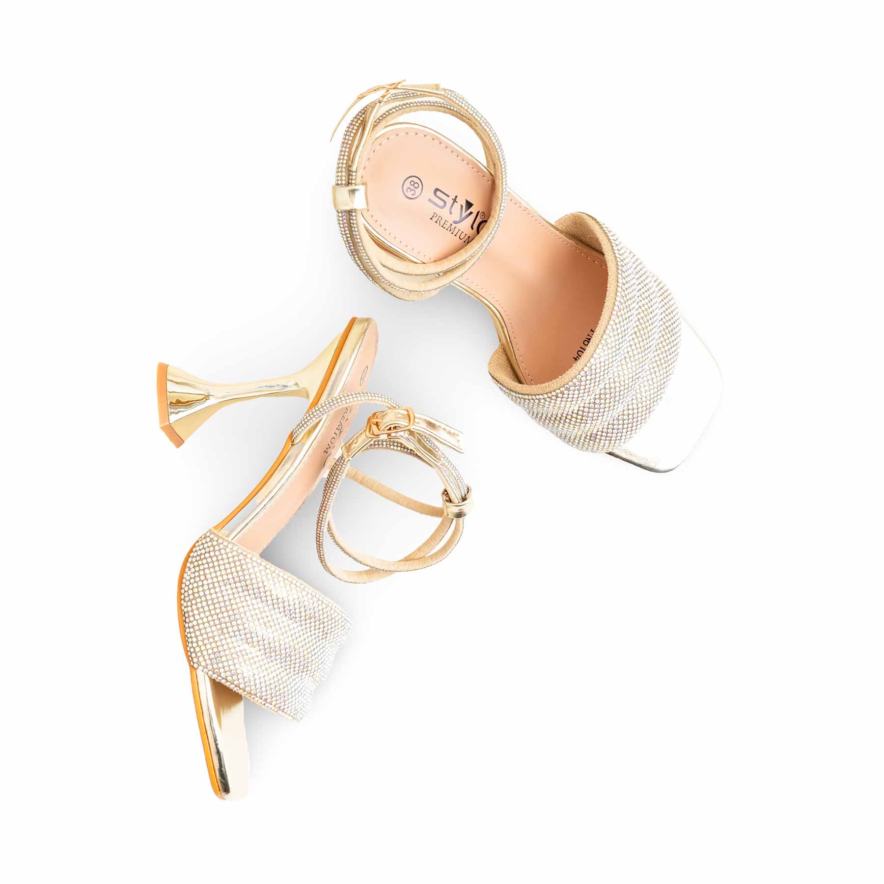 Golden Fancy Bridal Sandal For Ladies FN6104 - Image 6