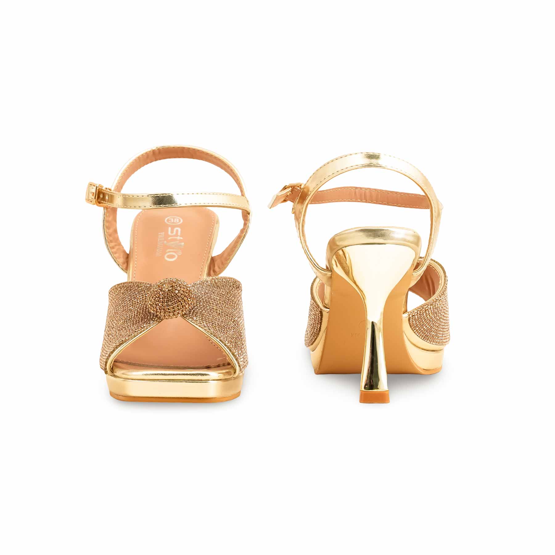 Golden Fancy Bridal Sandal FN6105 - Image 4