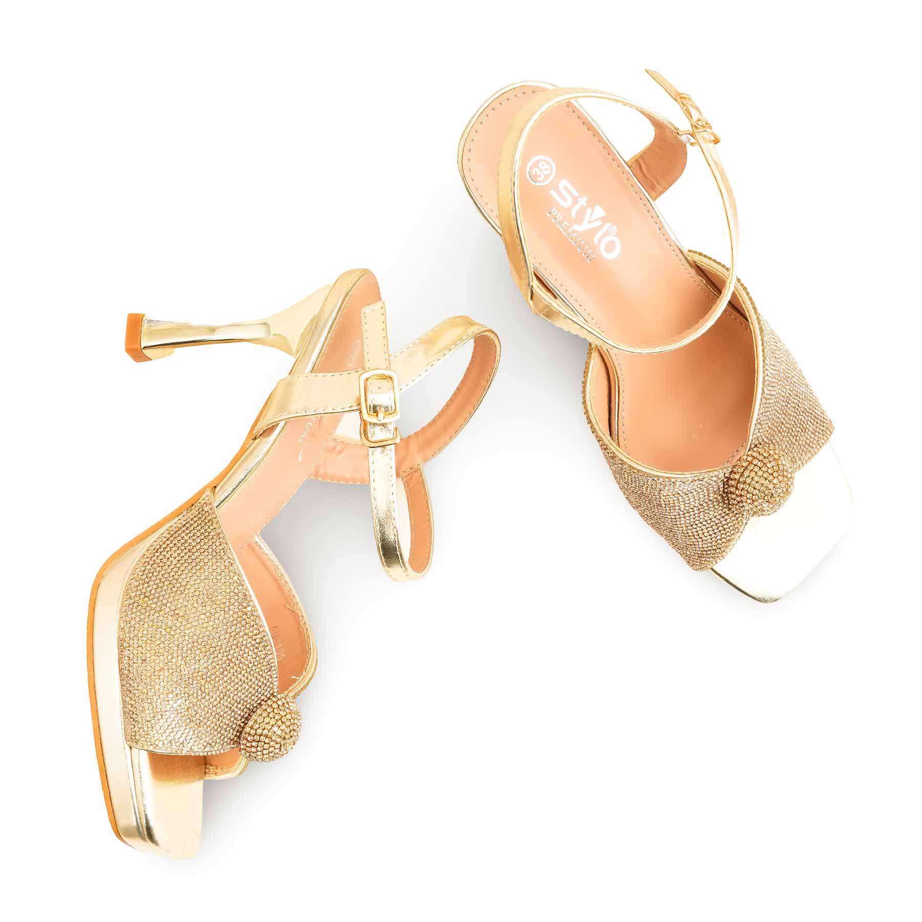 Golden Fancy Bridal Sandal FN6105 - Image 5