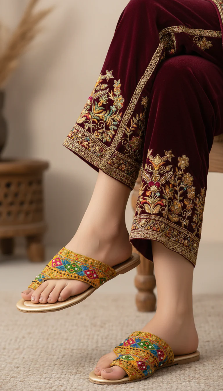Golden Fancy Chappal EC0230