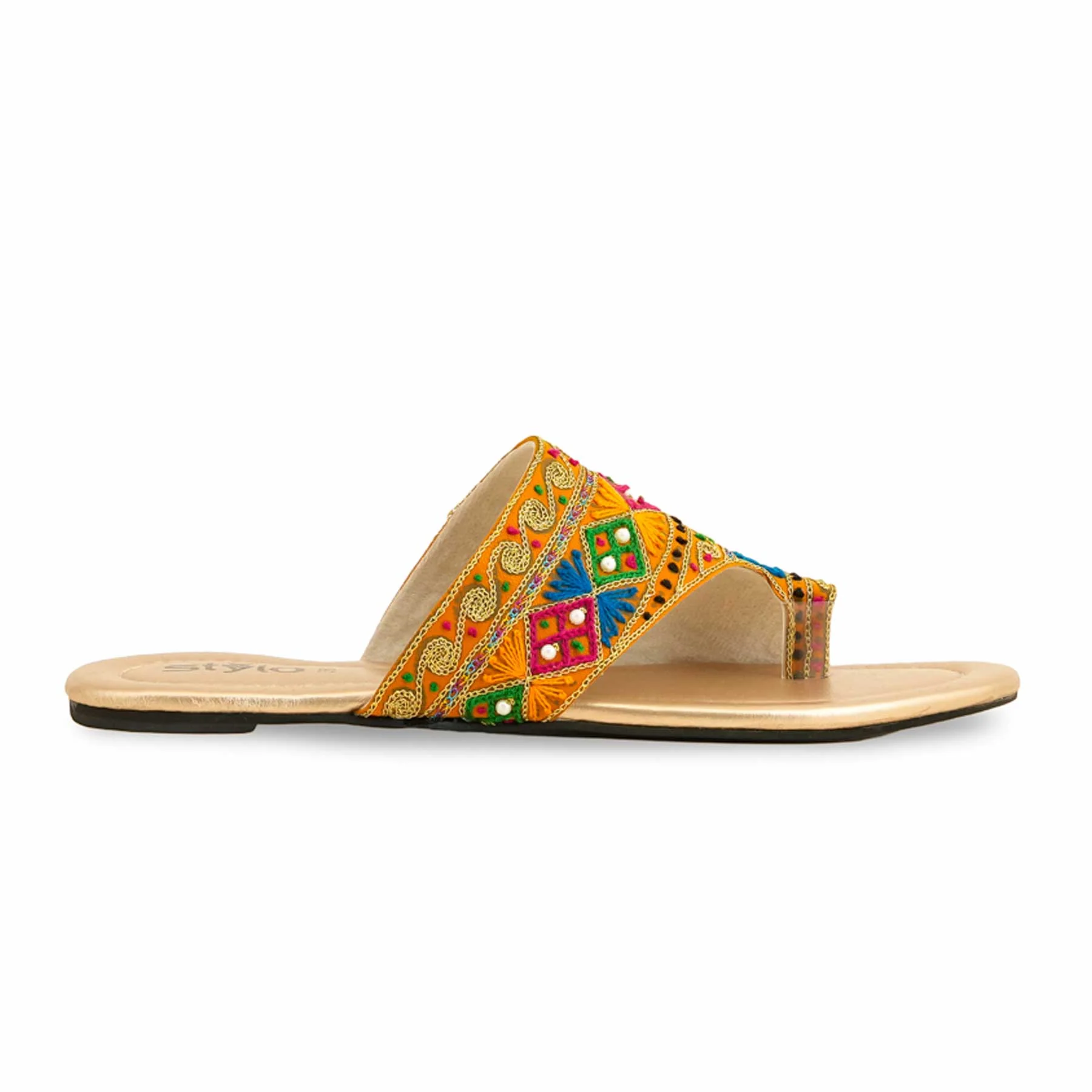 Golden Fancy Chappal EC0230 - Image 2