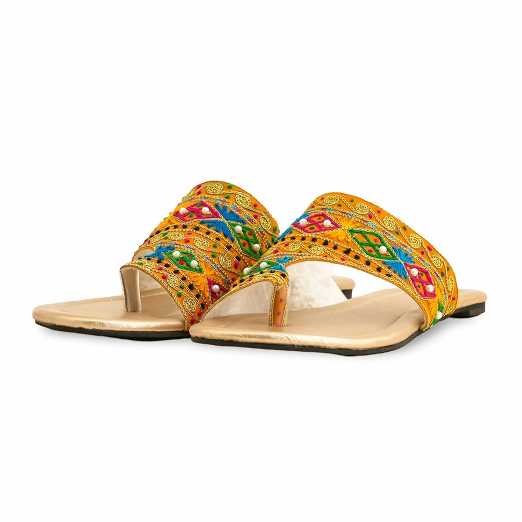 Golden Fancy Chappal EC0230 - Image 3