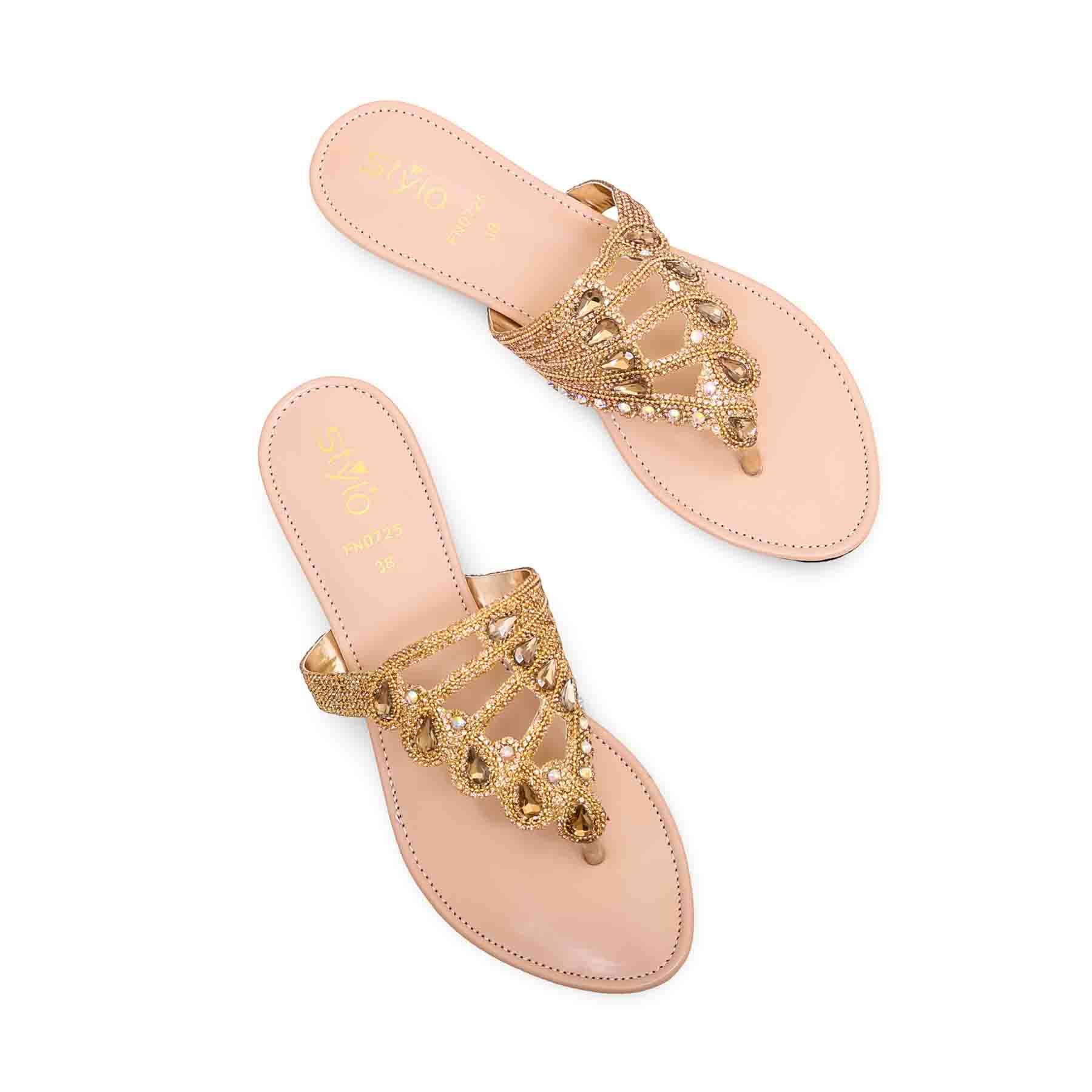 Golden Fancy Chappal FN0725 - Image 4