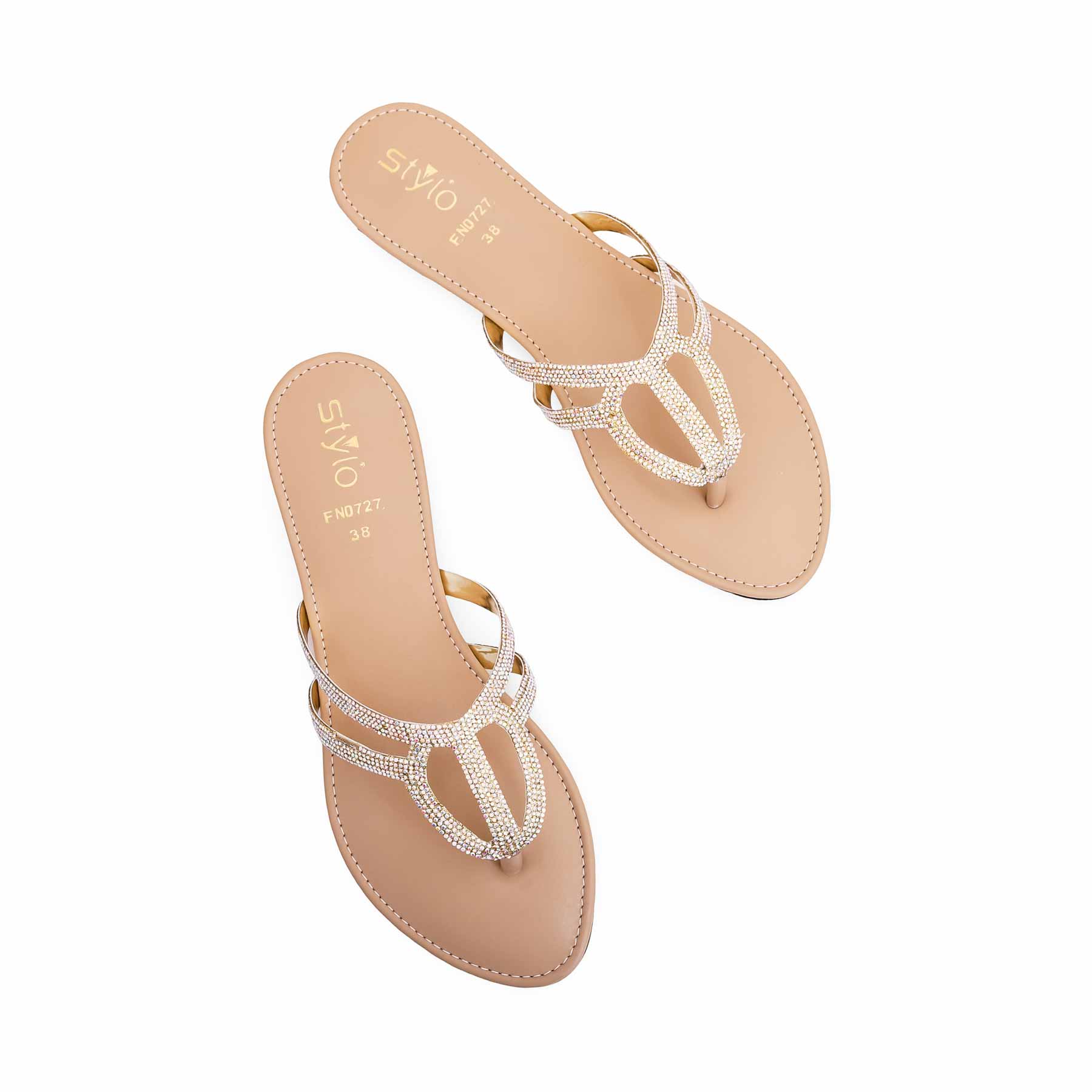 Golden Fancy Chappal FN0727 - Image 4