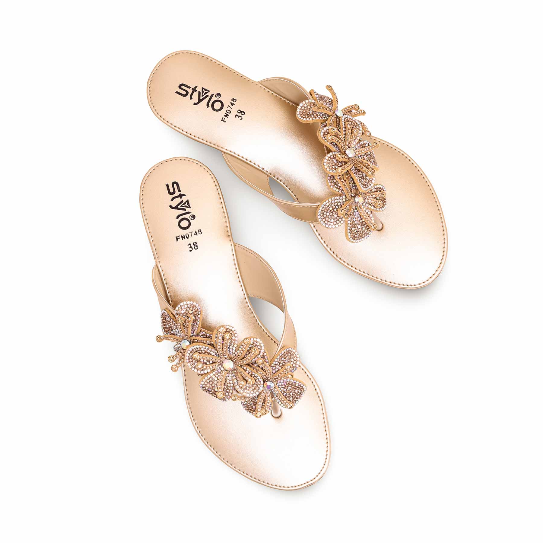 Golden Fancy Chappal FN0748 - Image 5