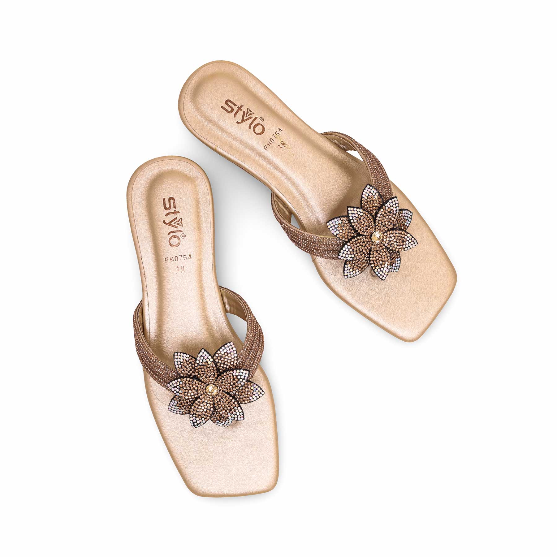 Golden Fancy Chappal FN0754 - Image 5